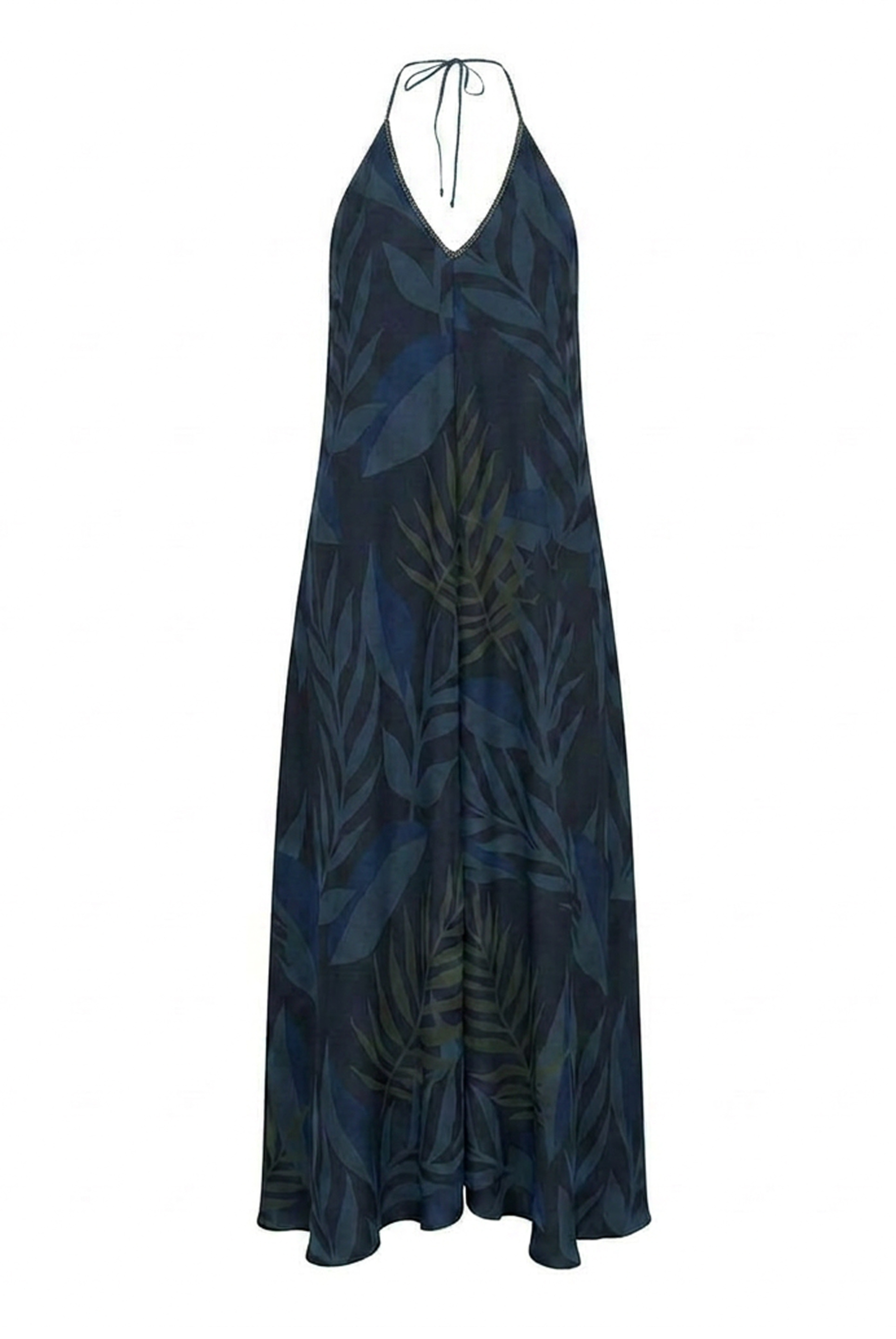 Rhodes Dress in Midnight Tropica Print