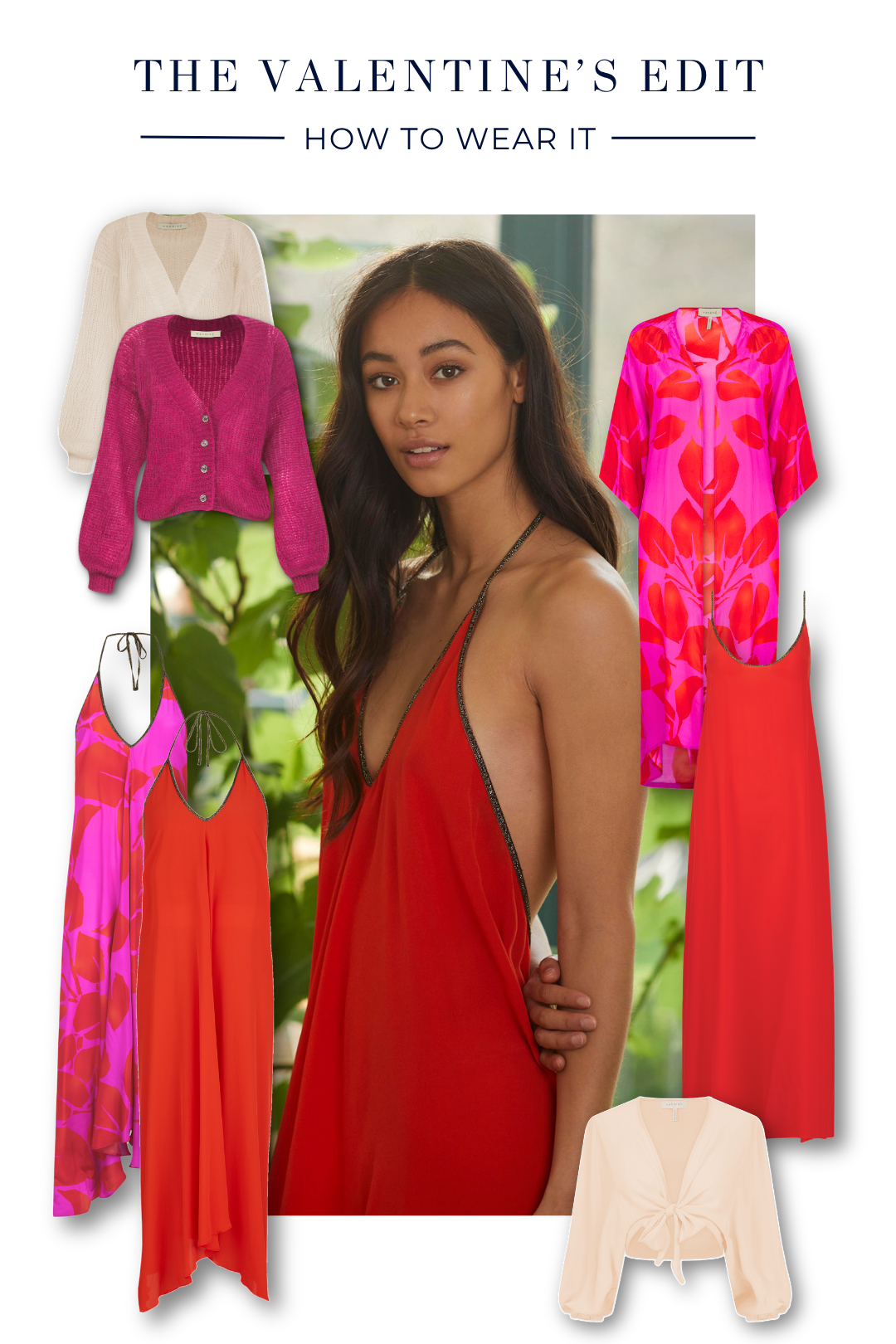 Rhodes Dress in Magenta Print