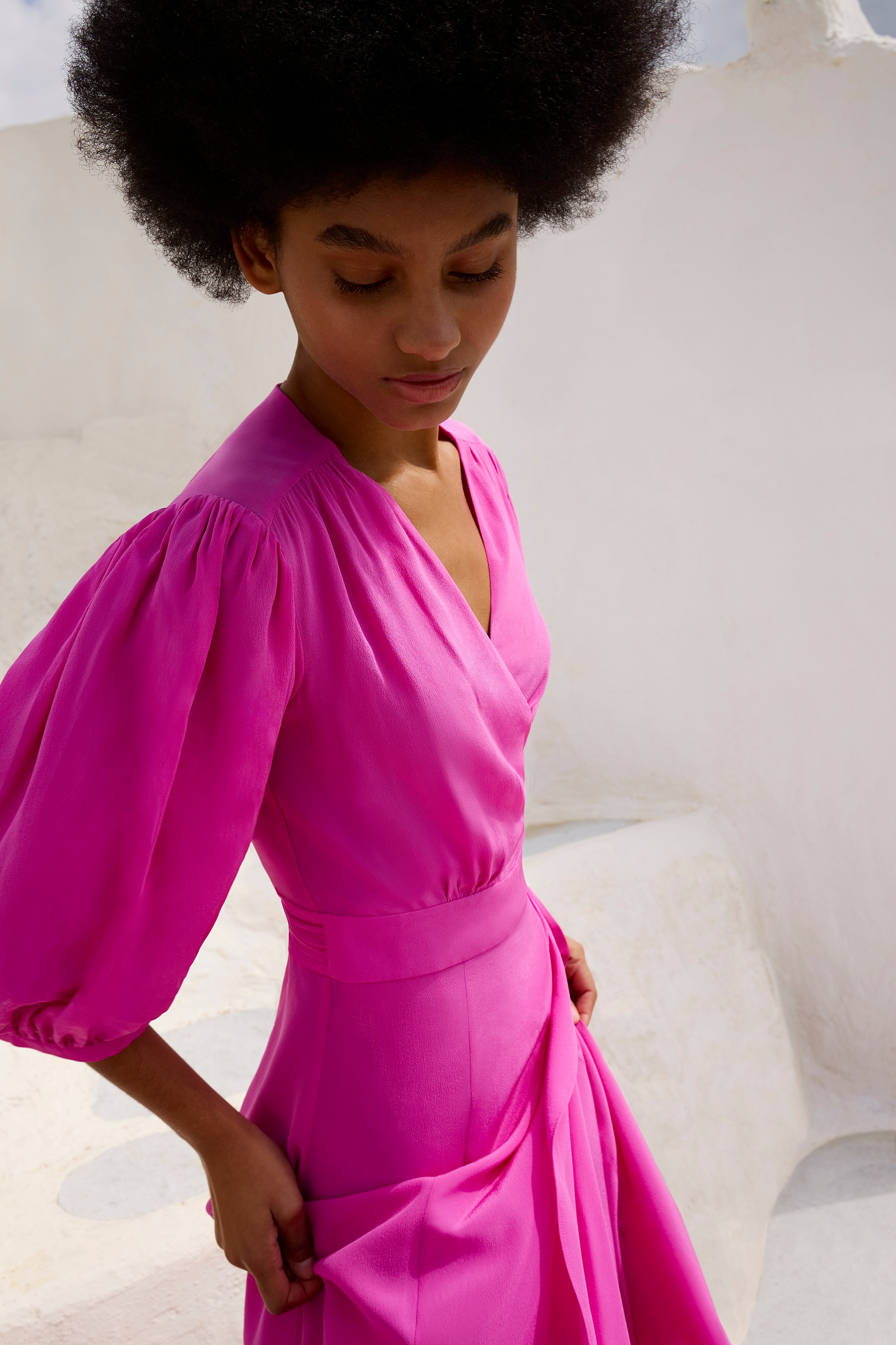 Pheobe Dress in Magenta