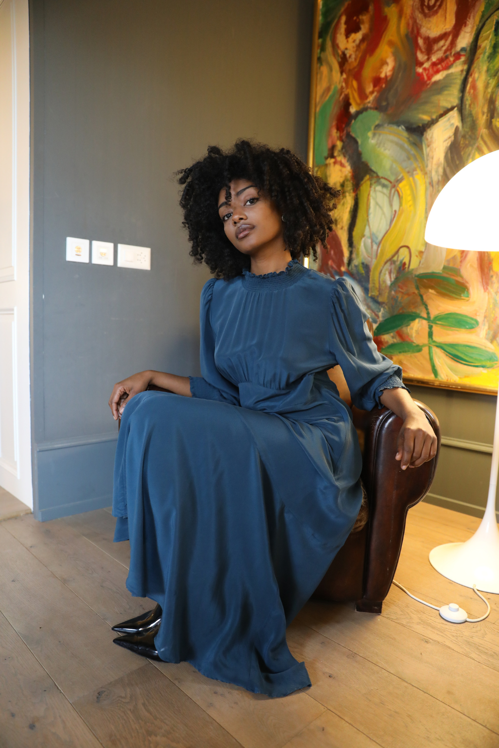 Hemera Dress in Bay Blue