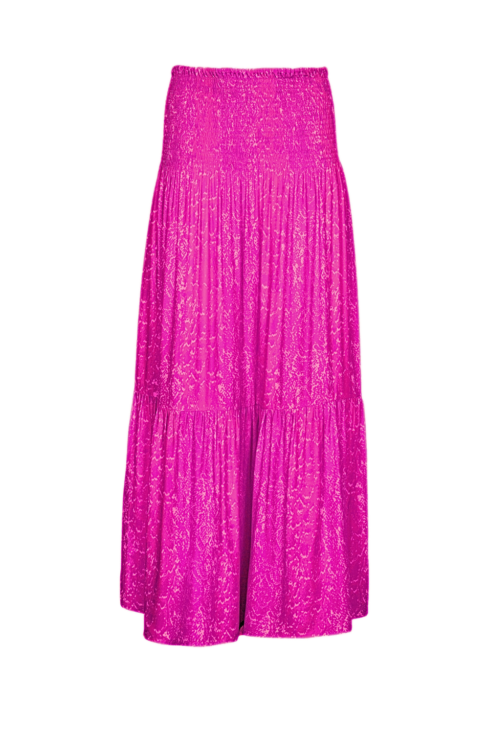 Gaia Skirt in Snake Print in Magenta