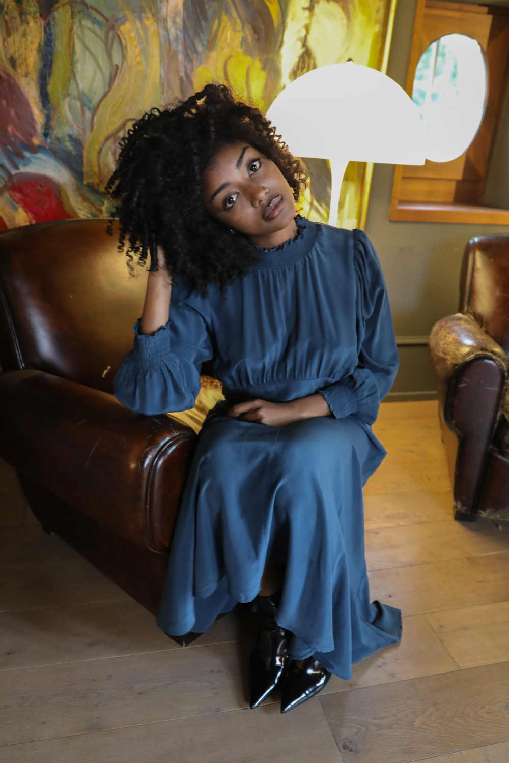 Hemera Dress in Bay Blue