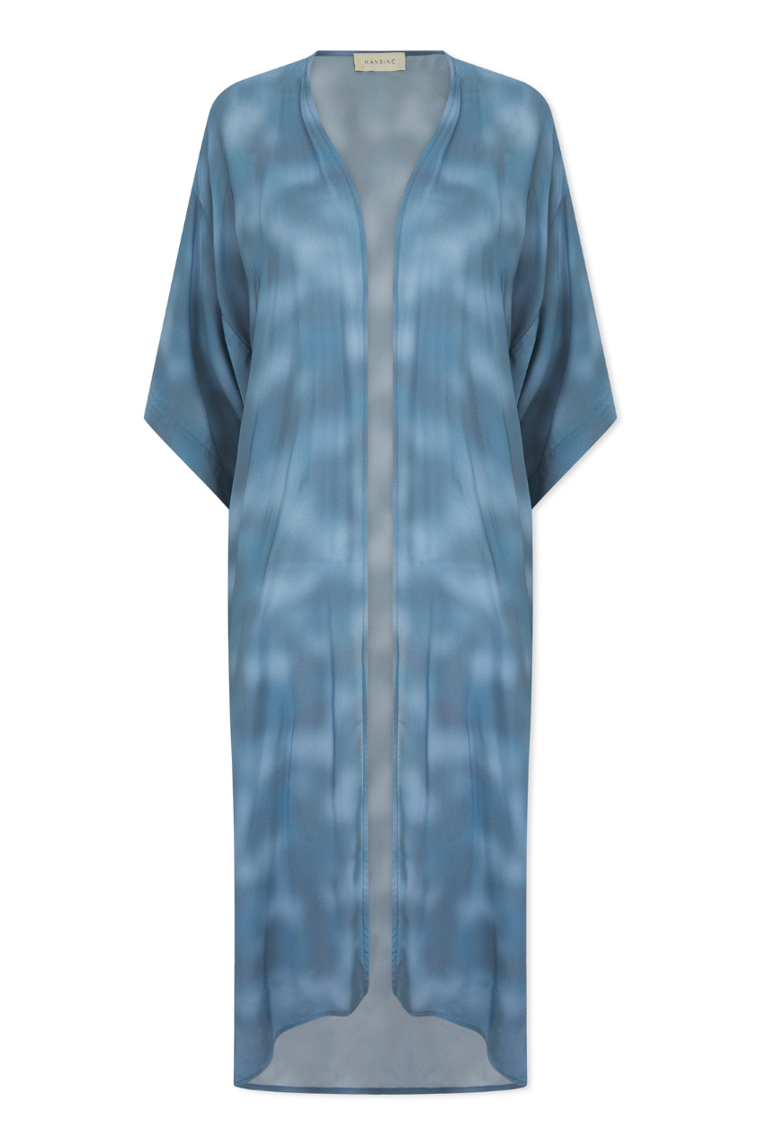 Hera Kimono in Blue Watercolor