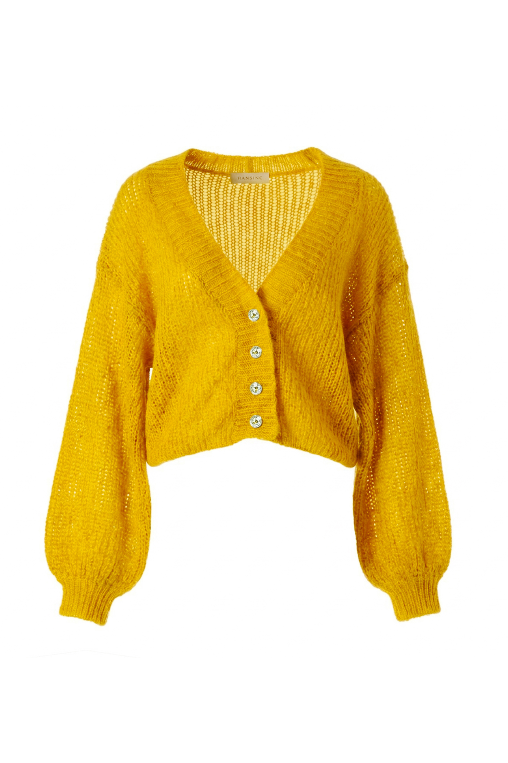 Cropped Cardigan in Antique Gold