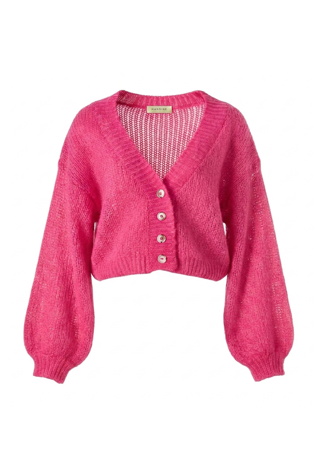 Cropped Cardigan in Fuschia