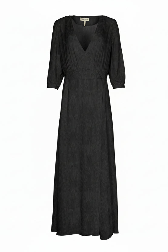 Athena in Feather Print in Black