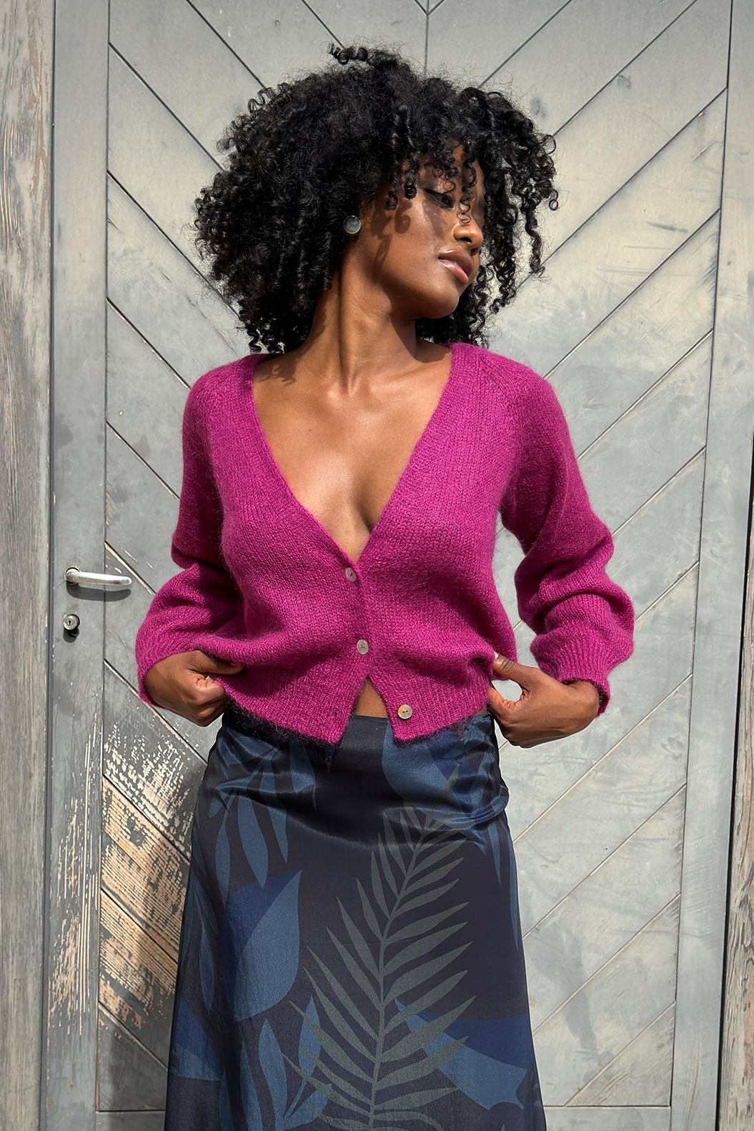 Chiquito Cardigan in Magenta