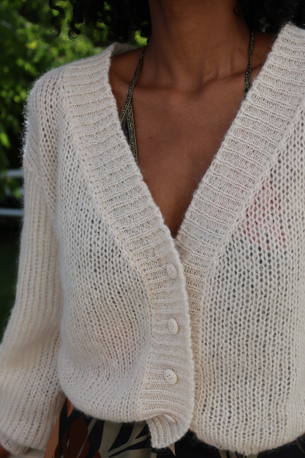 Cropped Cardigan in Clotted Cream