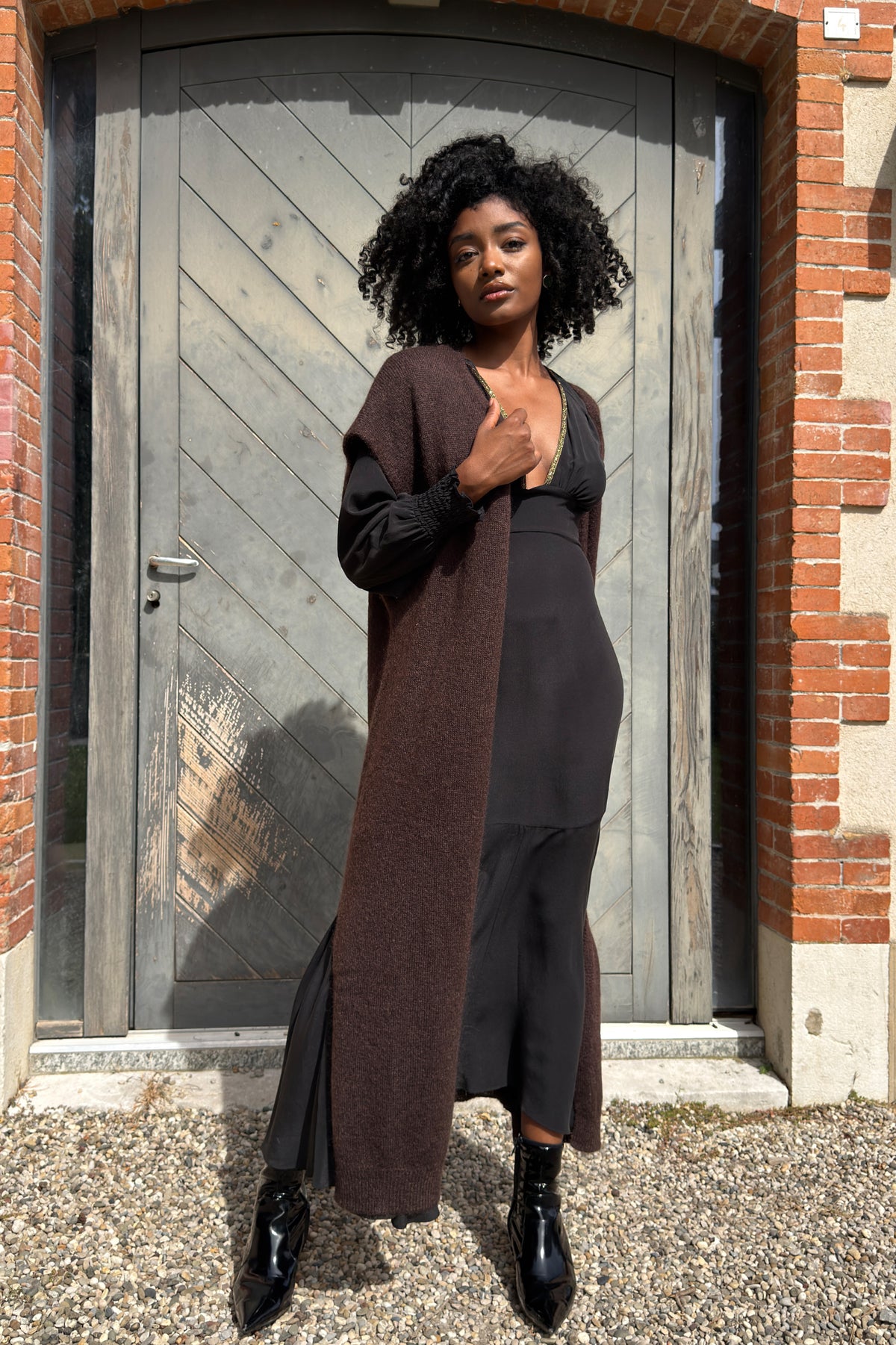 Rhea Long Wool Gilet
