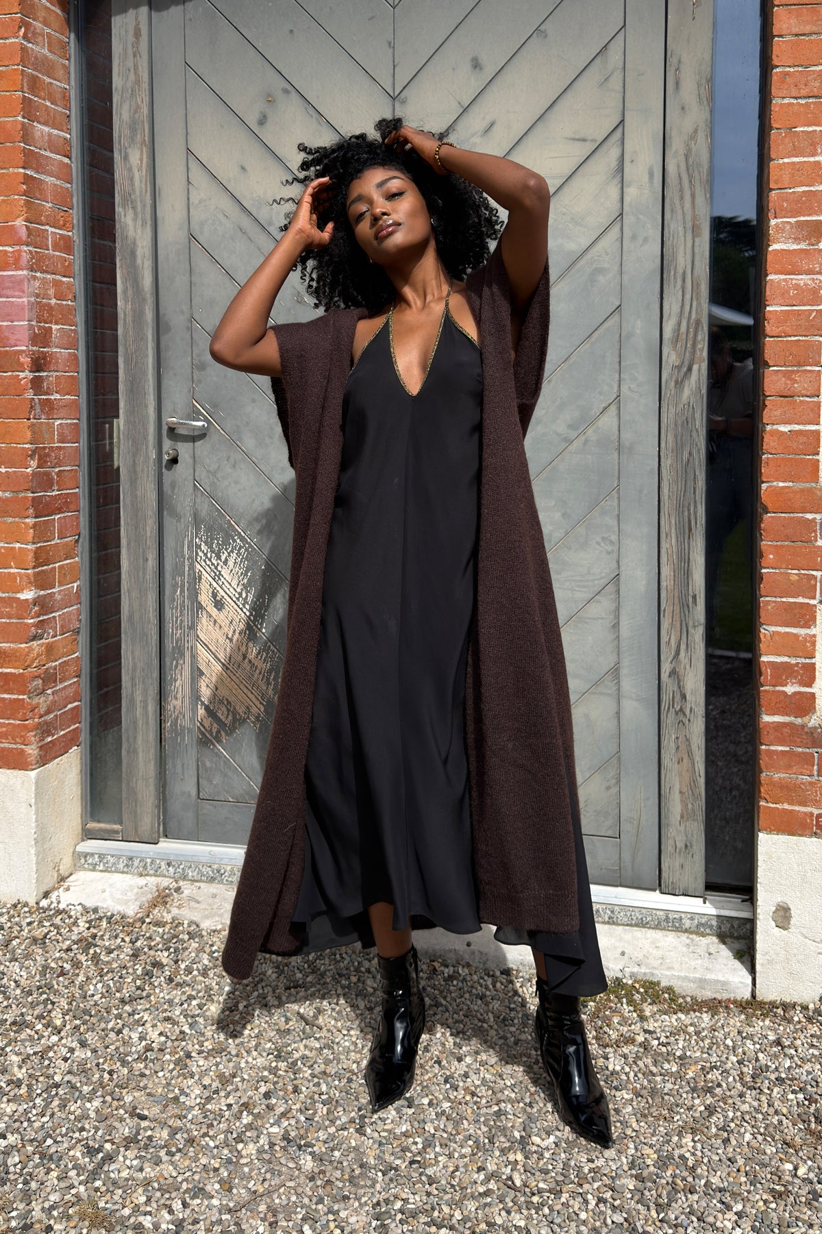 Rhea Long Wool Gilet