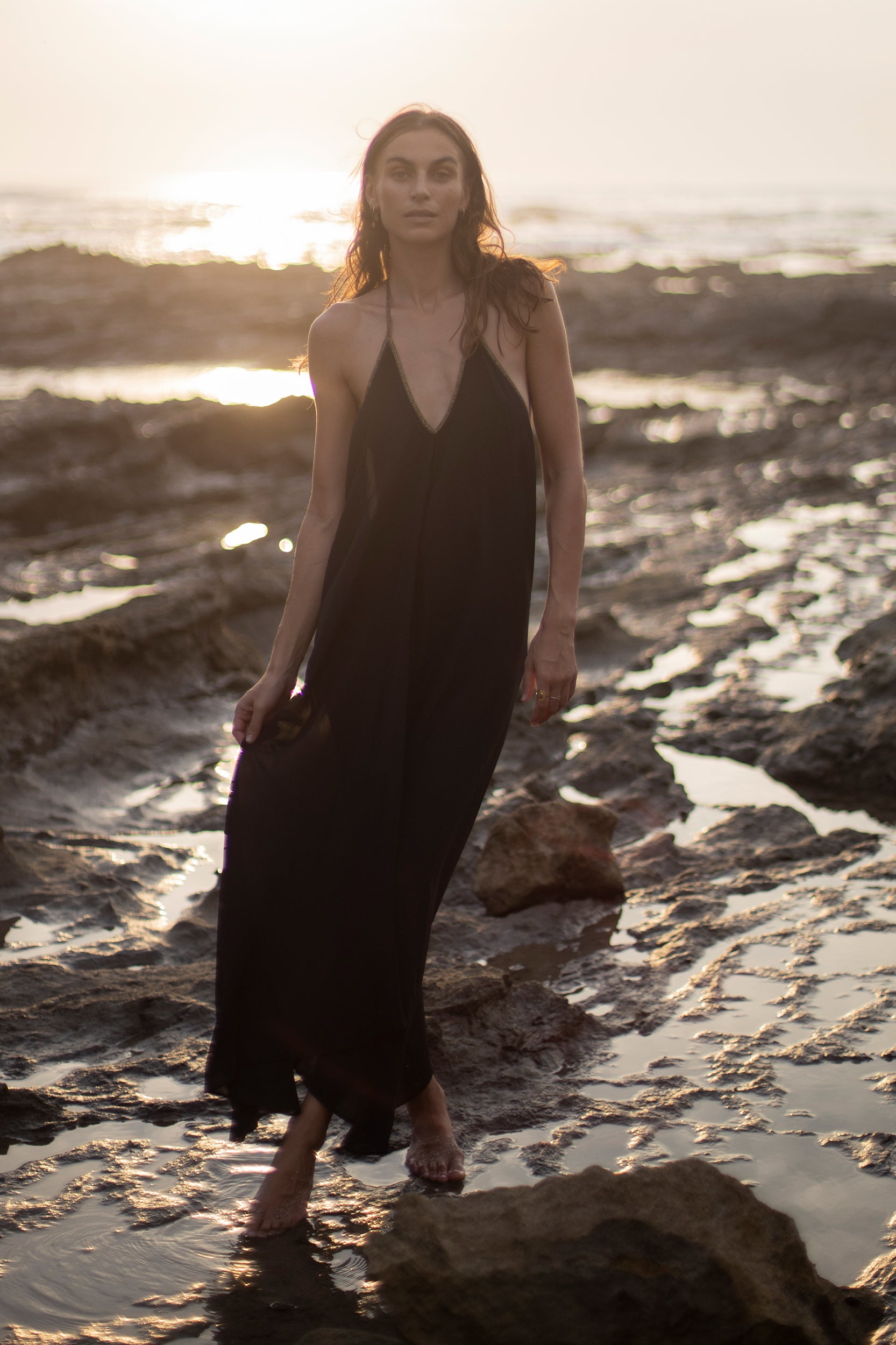 Rhodes Dress in Pure Black