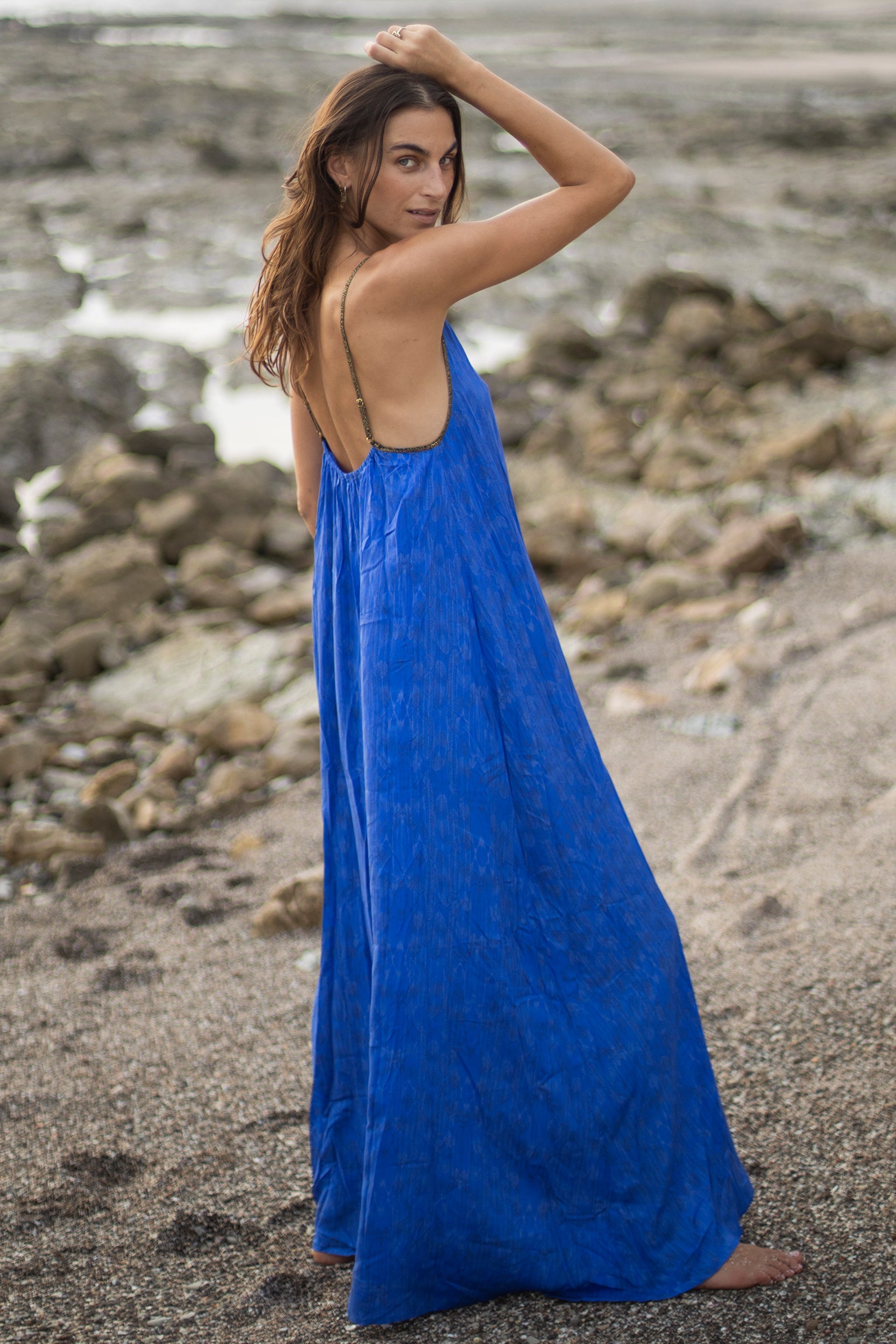 Hestia Dress in Jaipur Feather Print