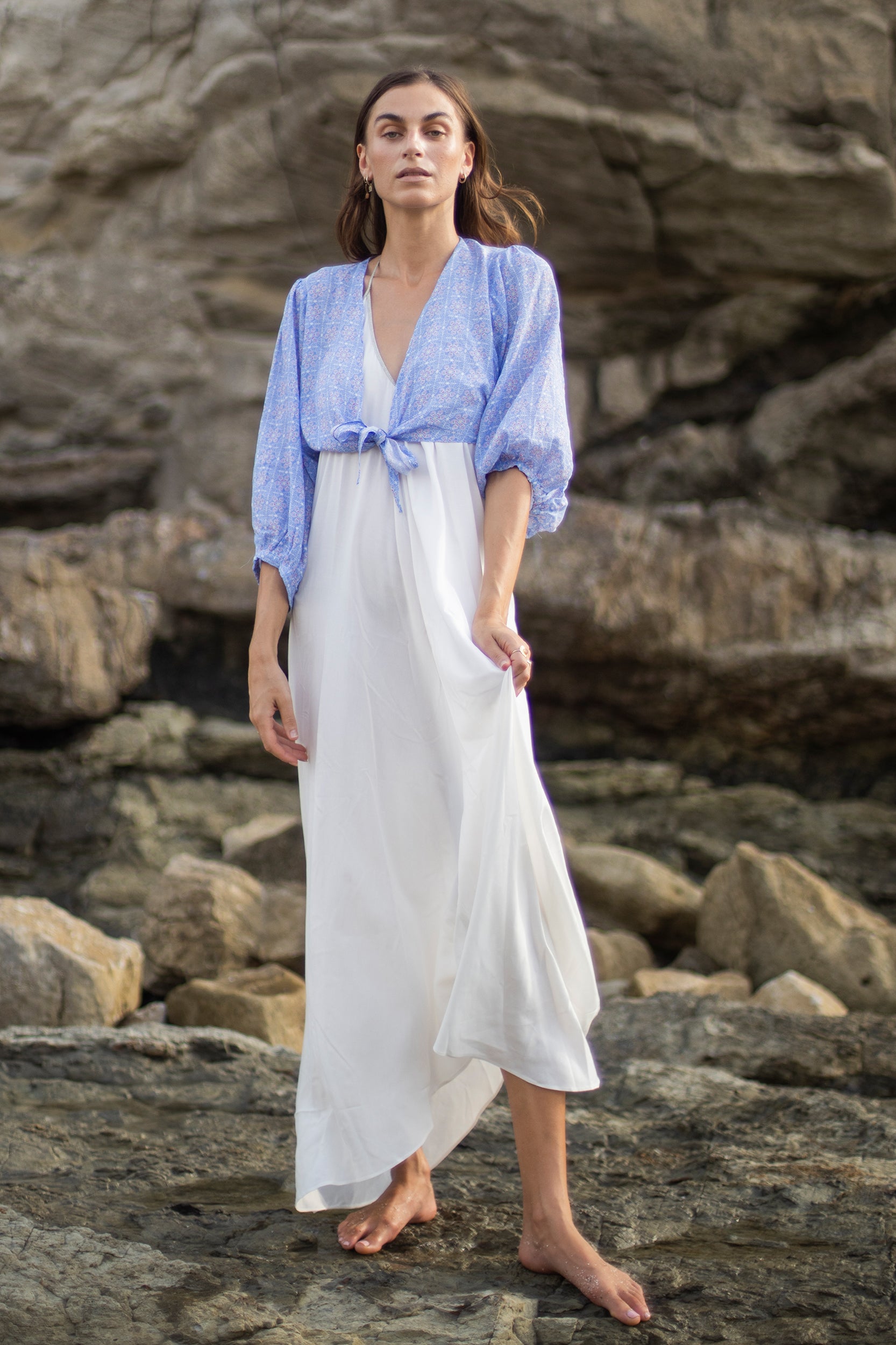 Bolero in Dusty Sweet Pea Vintage Petal Print