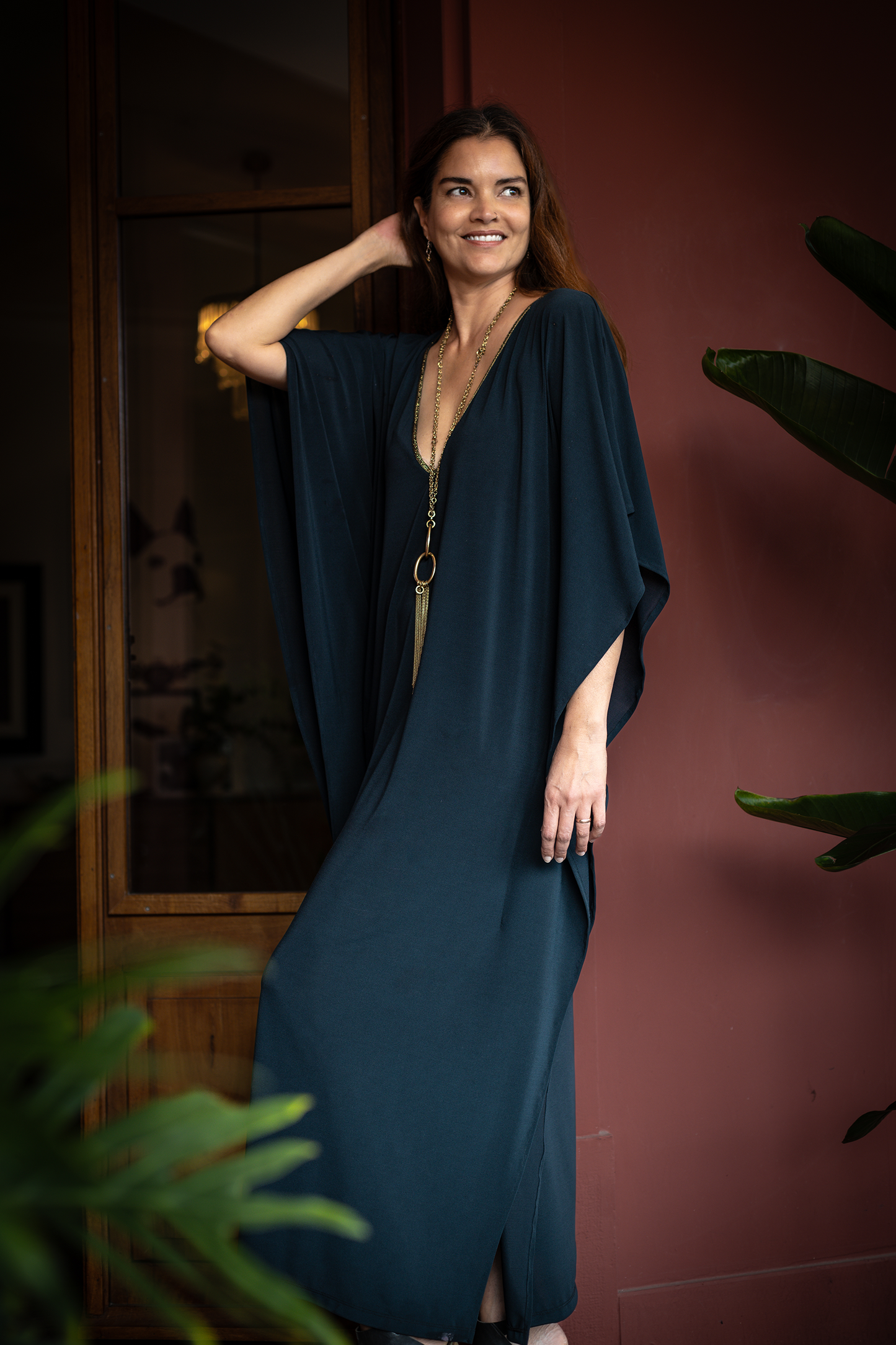 Aphrodite in Block Silk in Midnight
