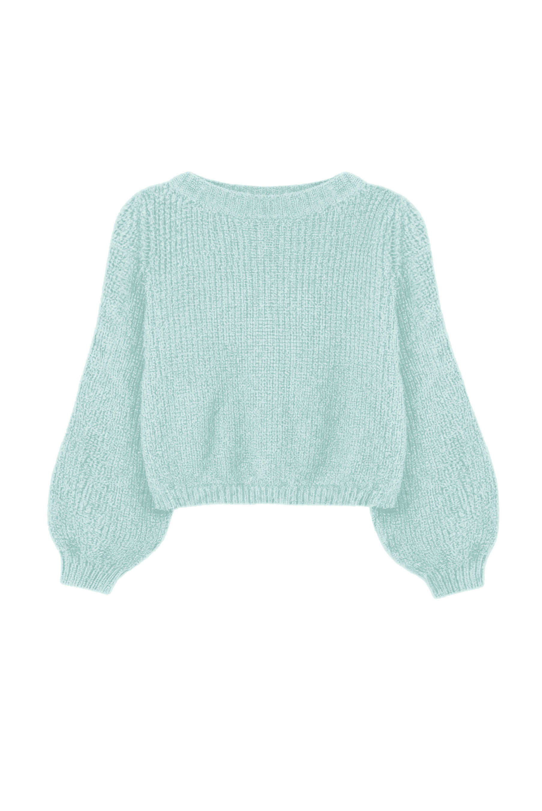 Cropped Jumper in Aqua