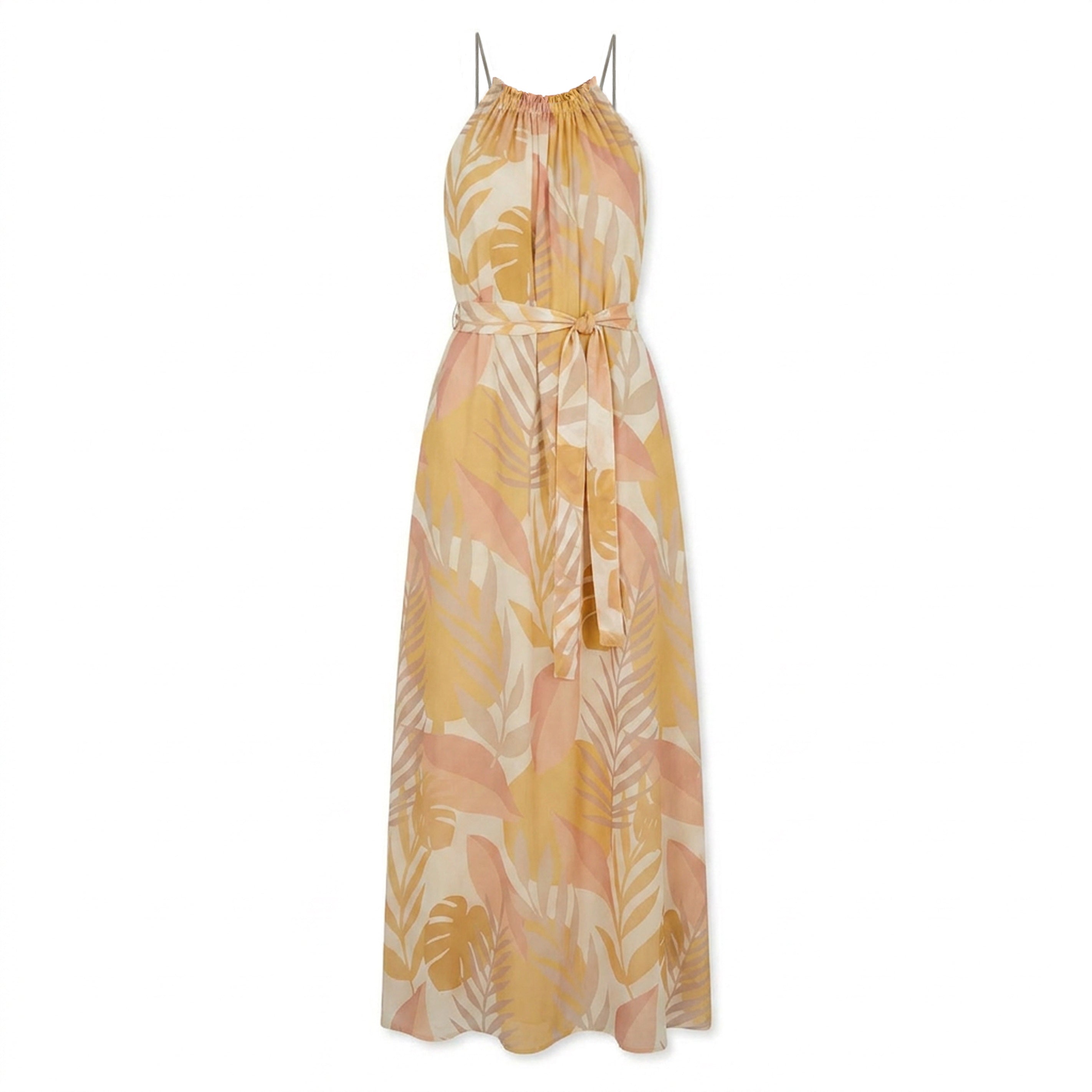 Astrea Dress in Vintage Blush Tropica Print