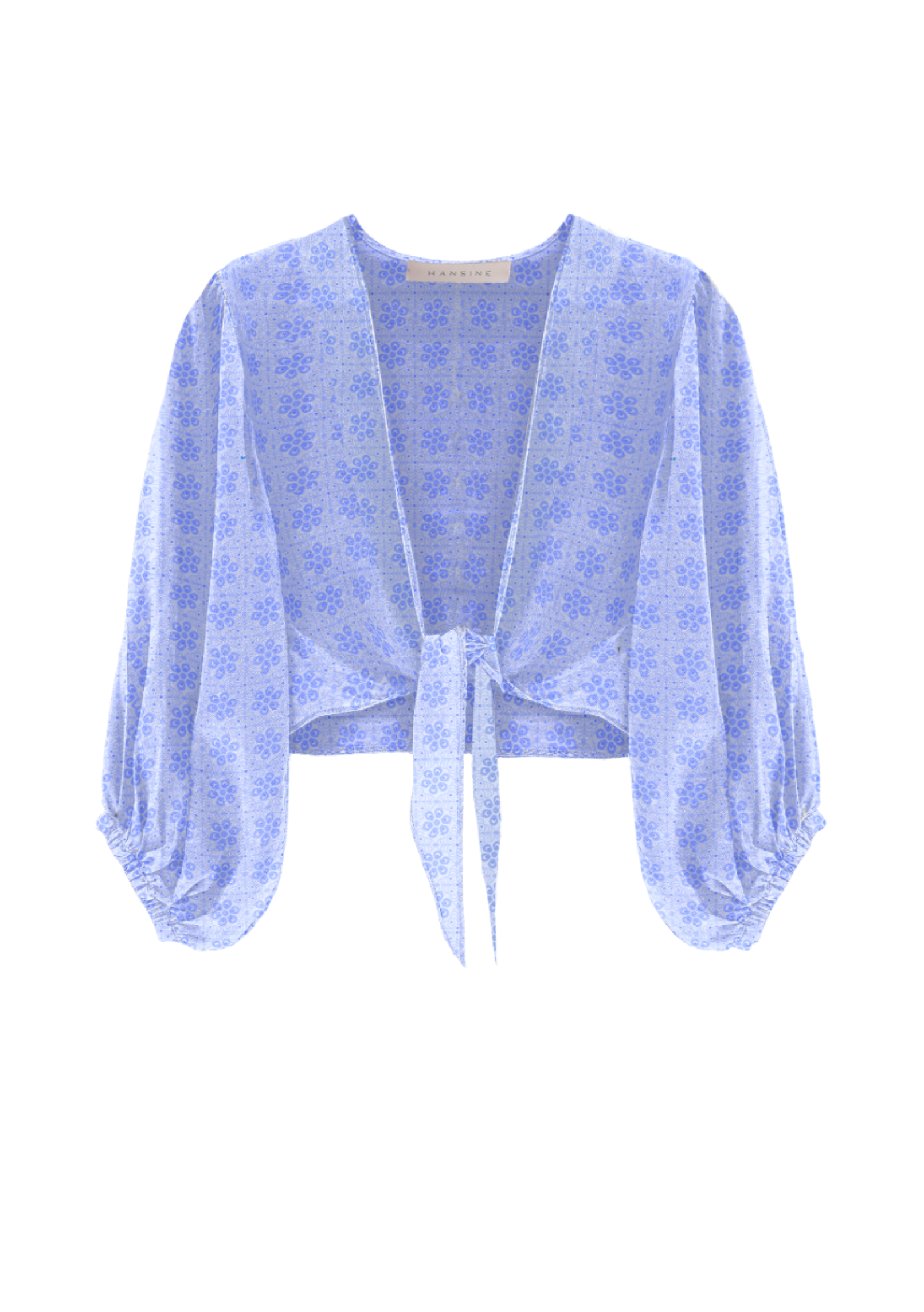 Bolero in Cornflower Blue Vintage Petal Print