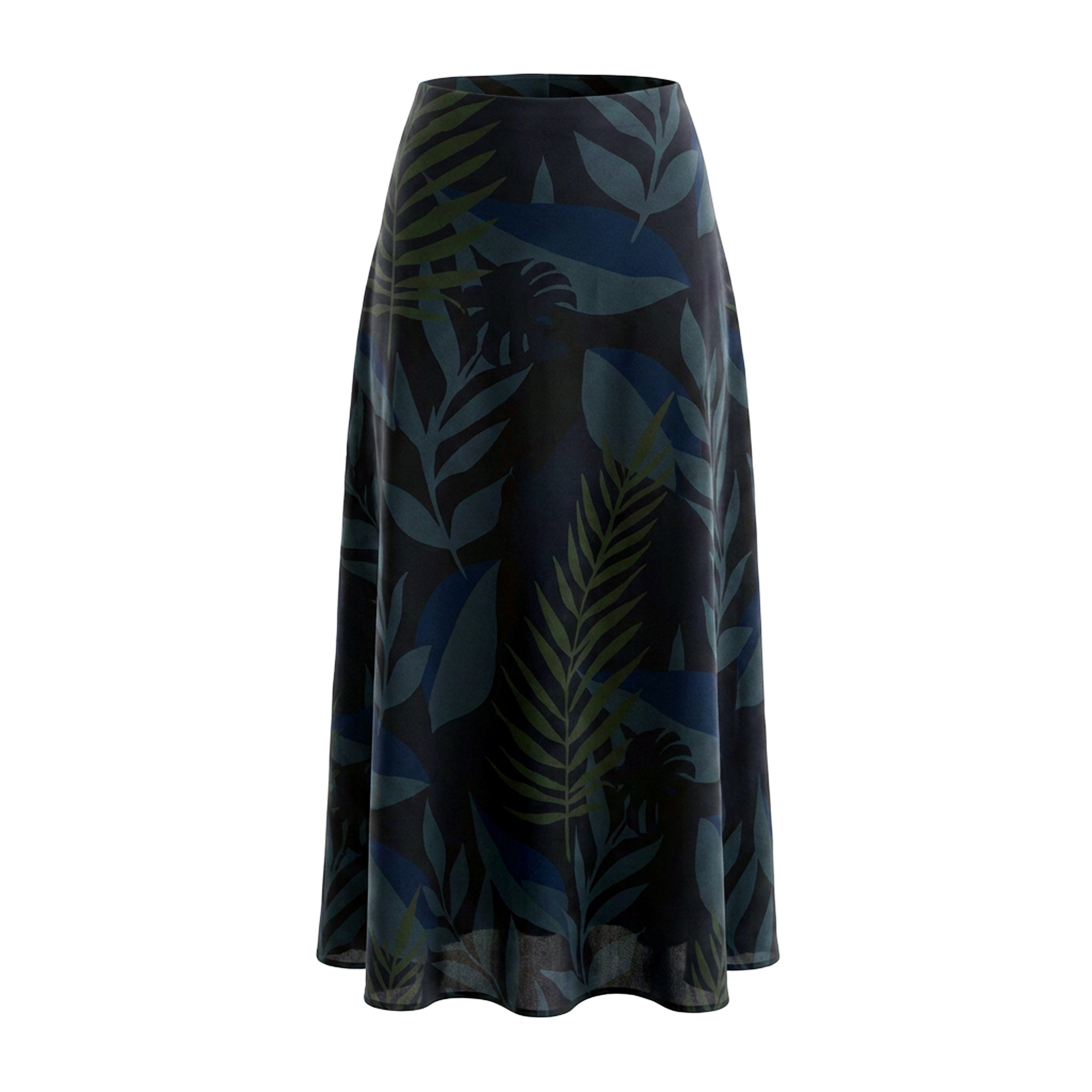 Clio Skirt in Midnight Tropica Print