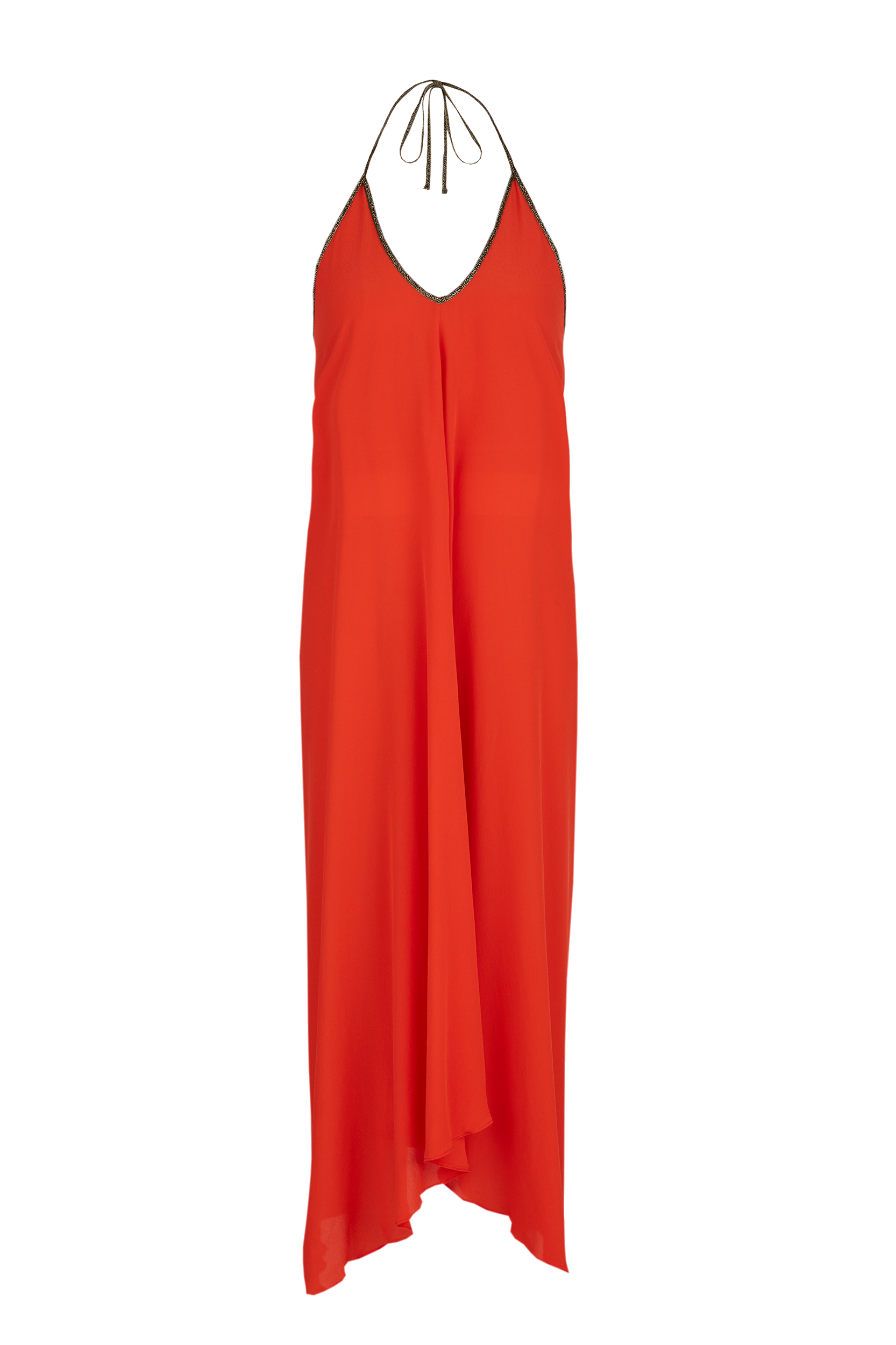 Rhodes Dress in Fire Red