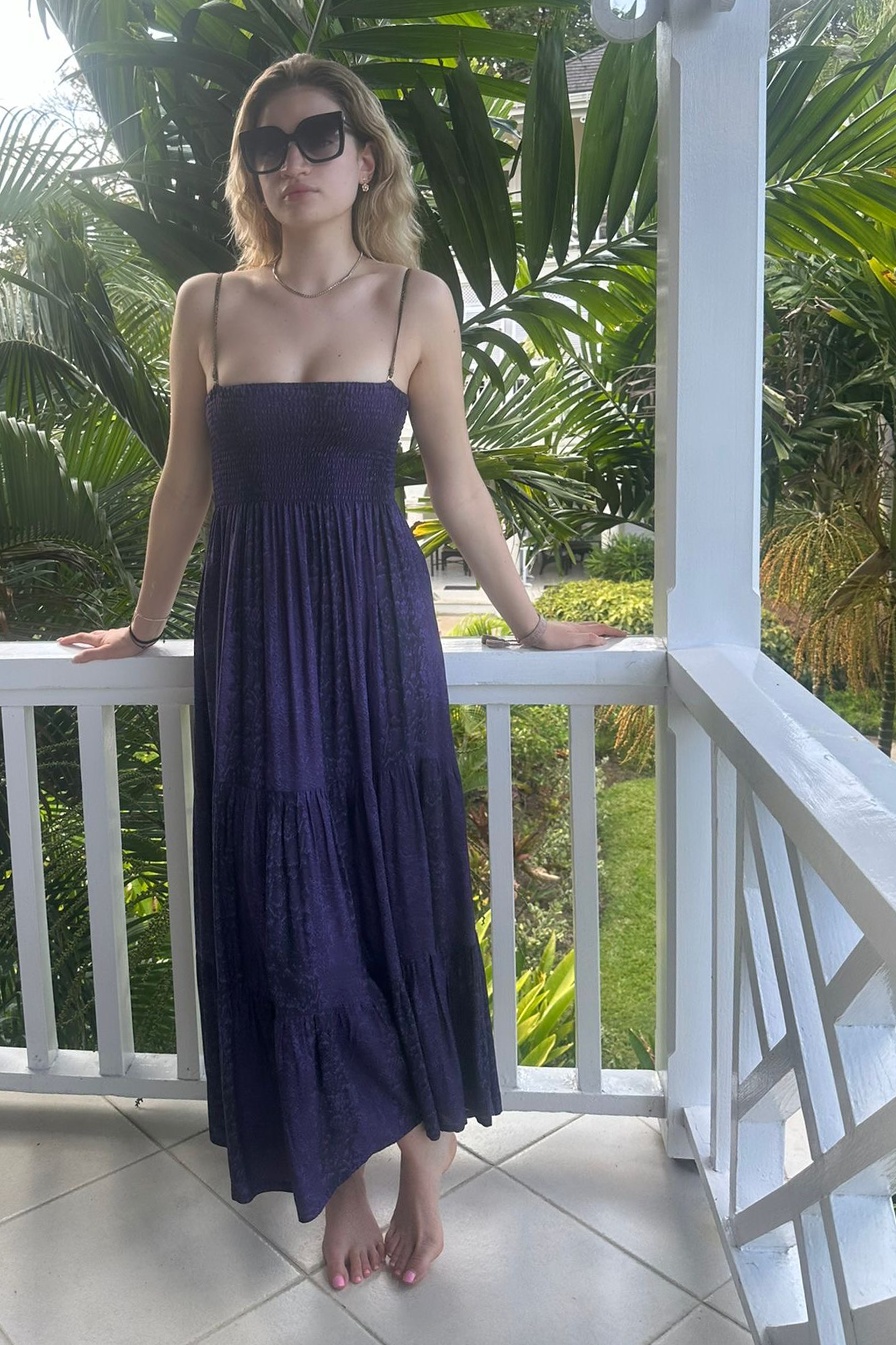 Gaia in Snake Print in Nightshade