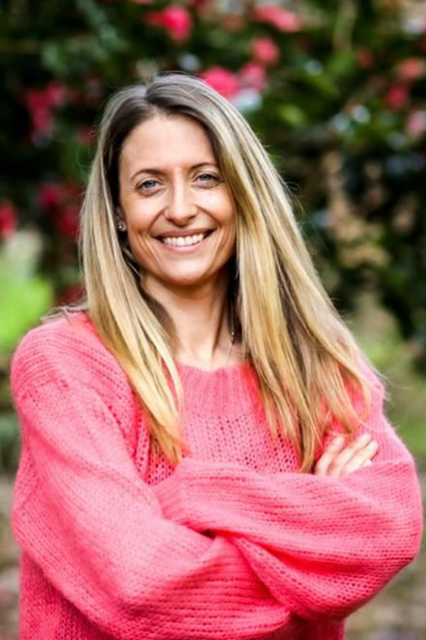 Cropped Mohair Jumper in Hot Pink