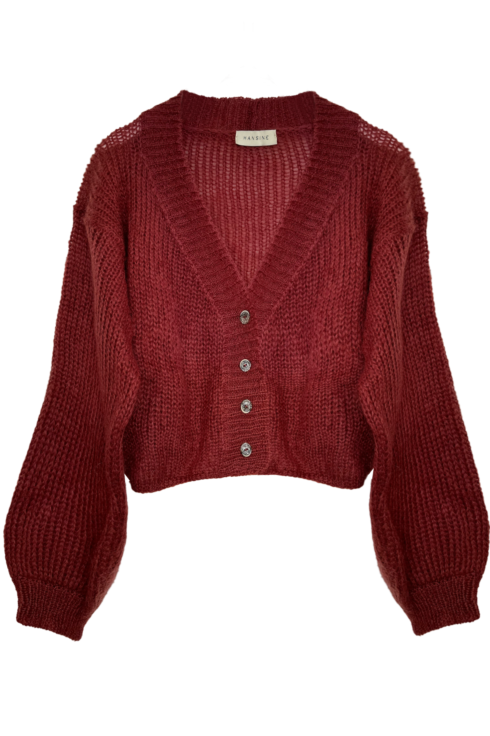 Cropped Cardigan in Rust