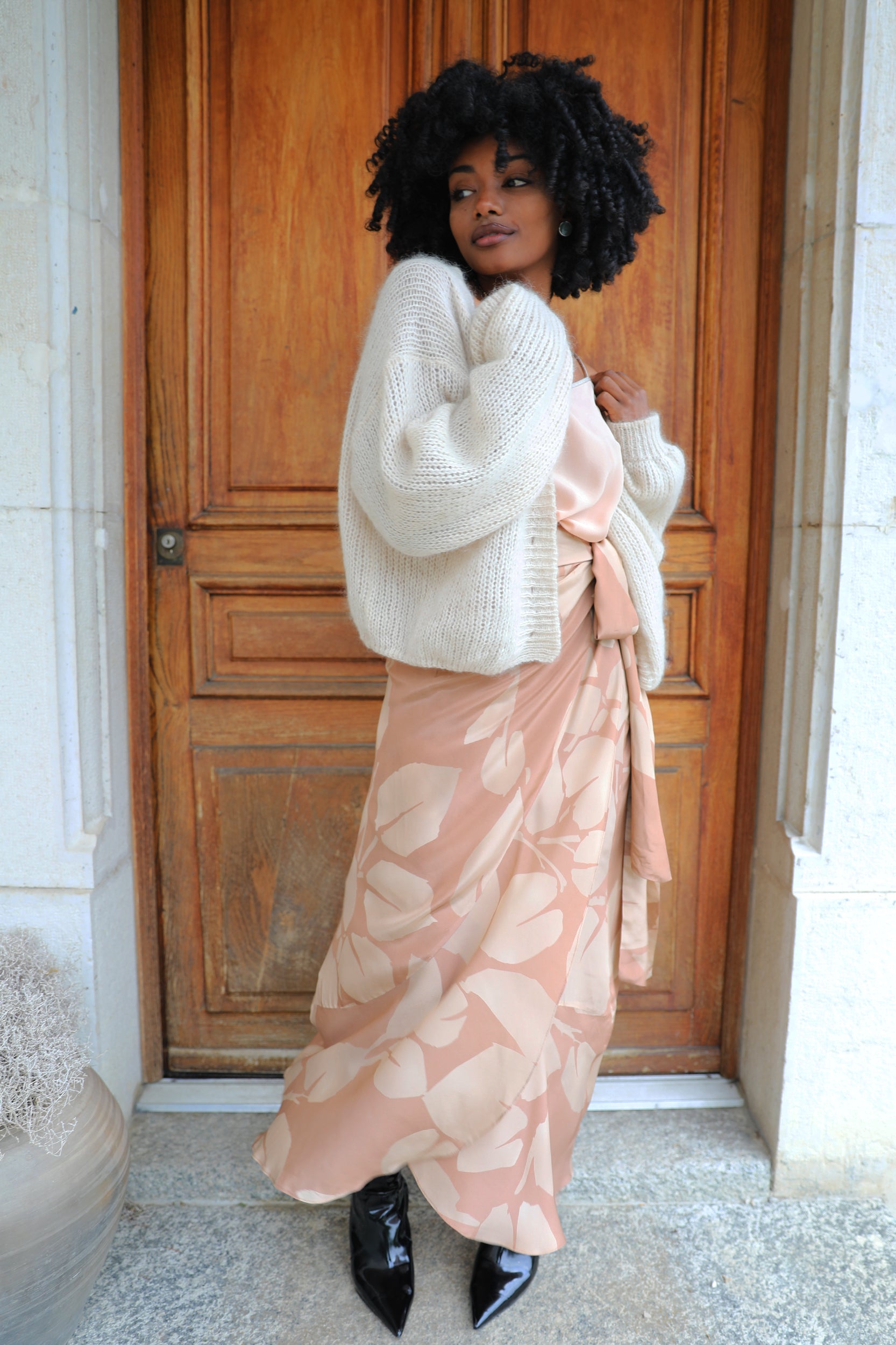 Calypso Skirt in Mocha Foglia Print