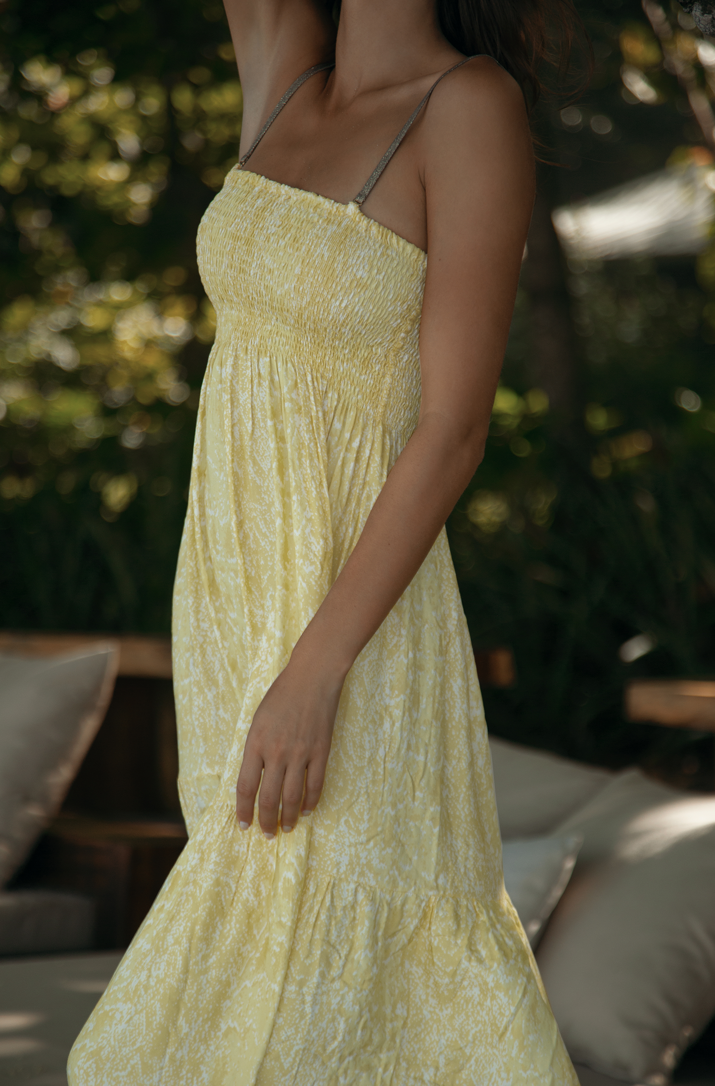 Gaia in Snake Print in Pale Lemon