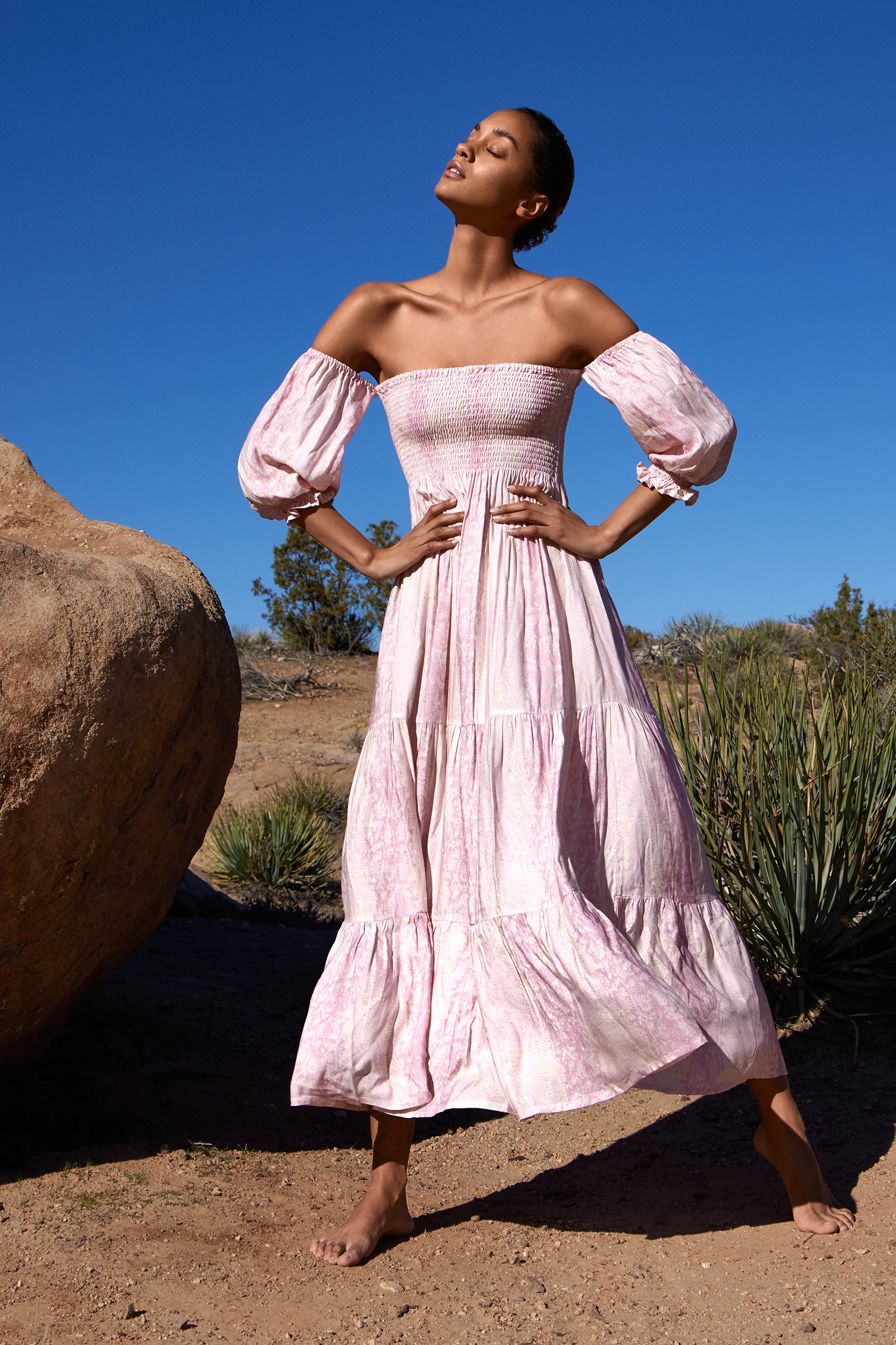 Pink snake print maxi dress Clearance