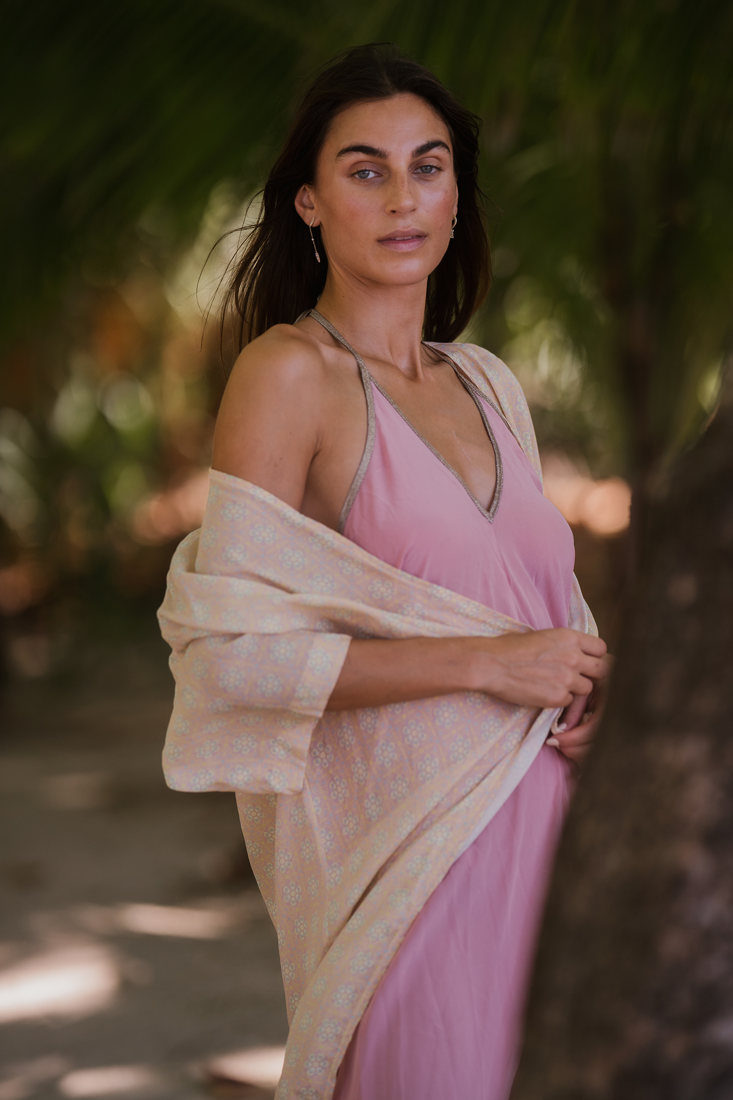 Hera Kimono in Vintage Petal Print in Desert Sunset