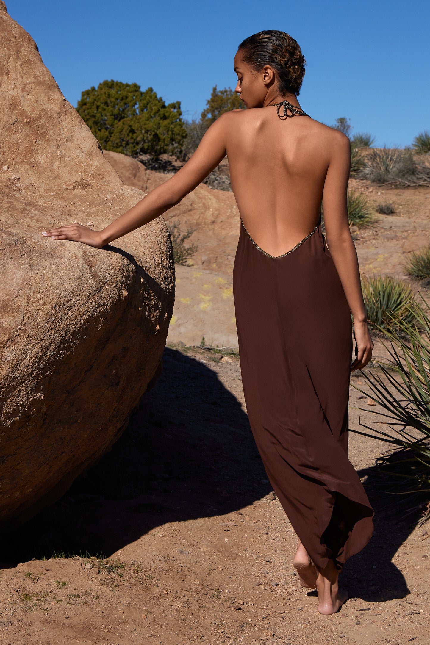 Rhodes in Block Silk in Clove