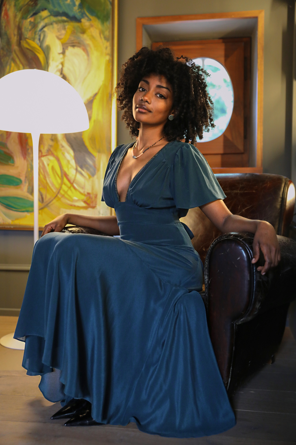 Iris Dress in Bay Blue