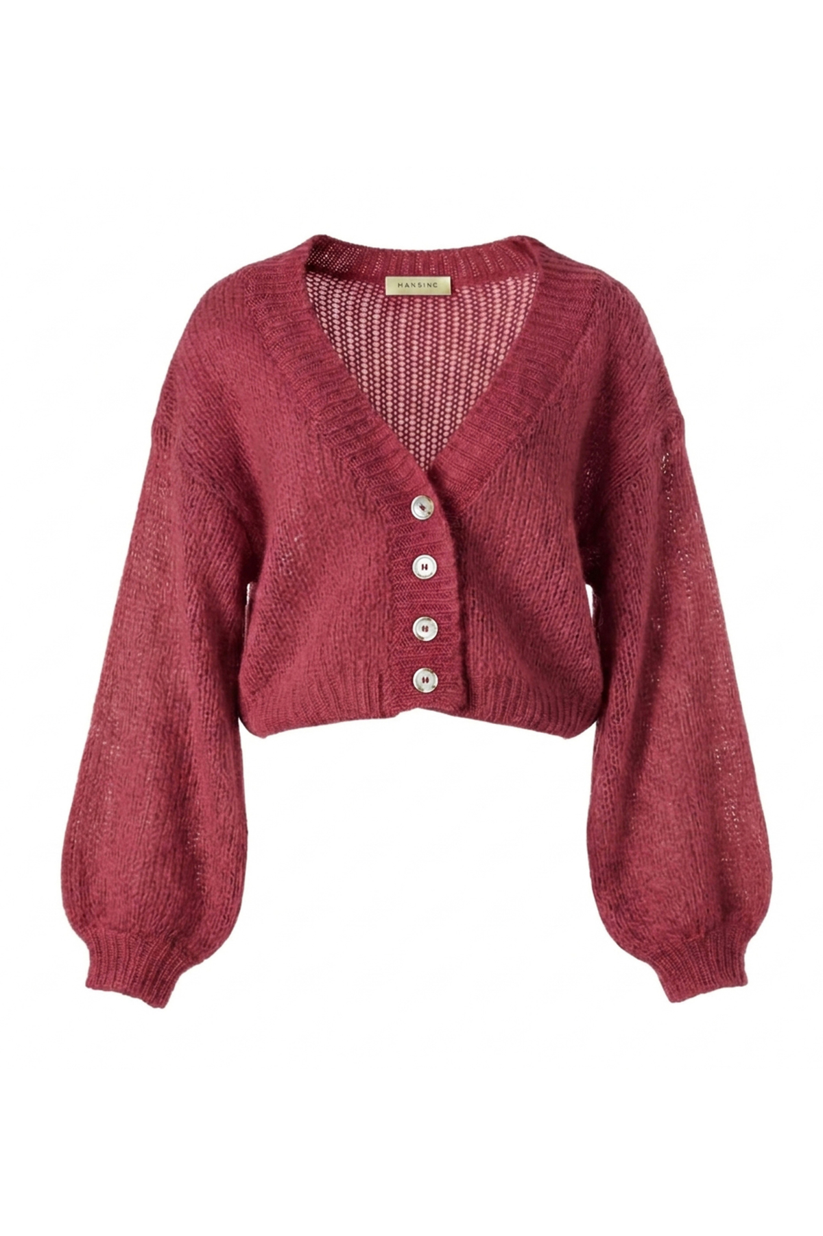 Cropped Cardigan in Raspberry Sorbet