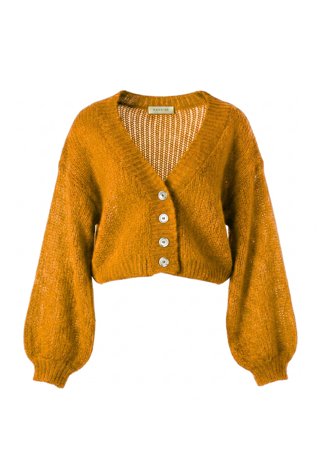 Cropped Cardigan in Antique Gold