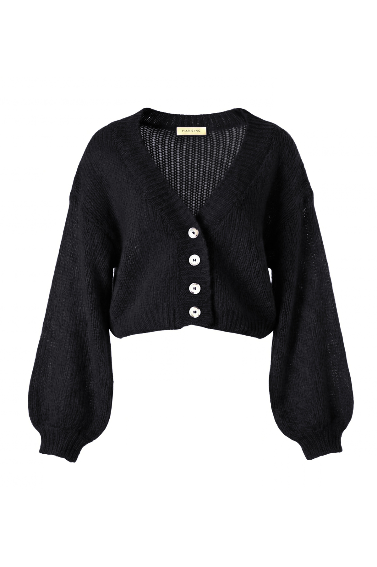 Cropped Cardigan in Black