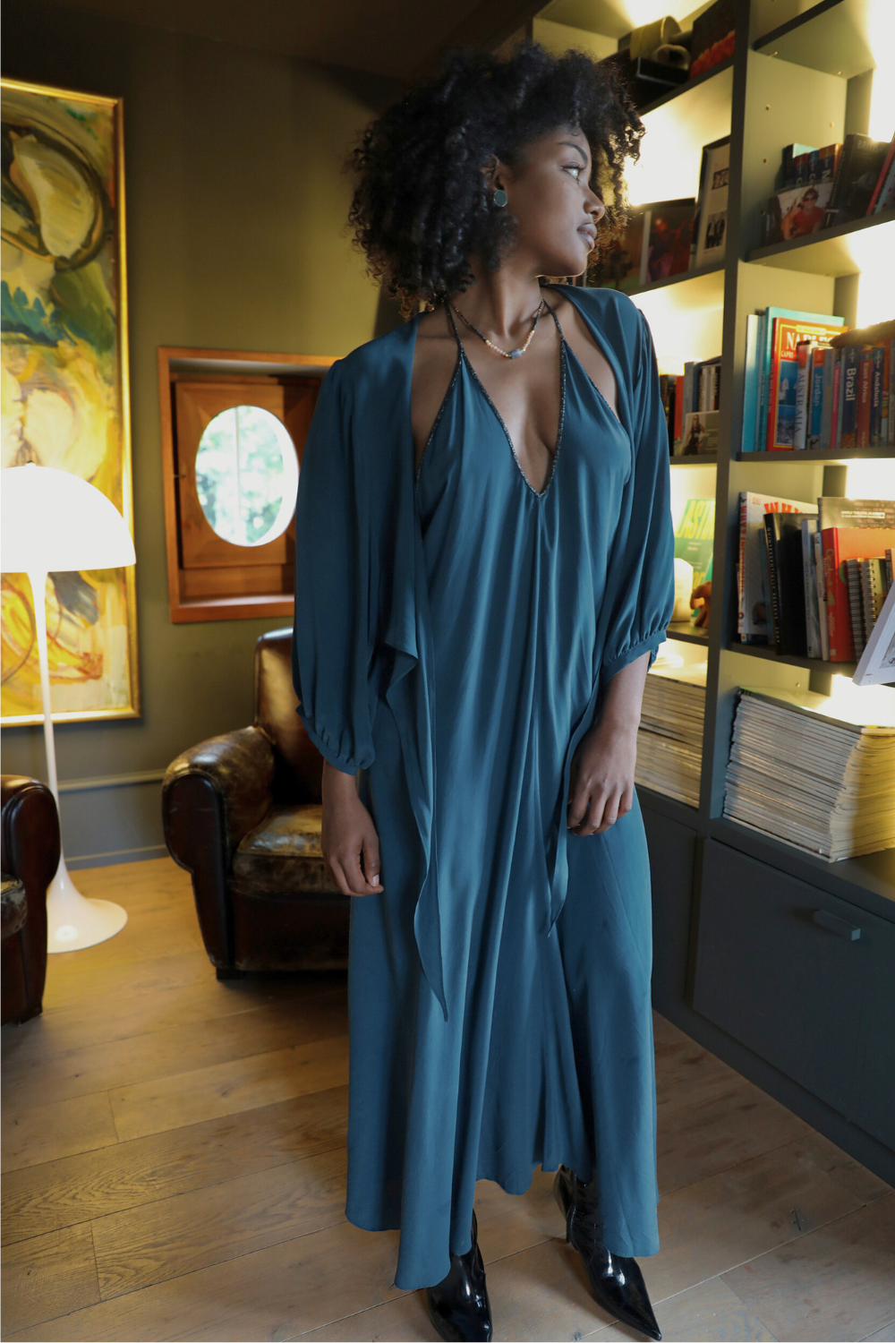 Rhodes Dress in Bay Blue