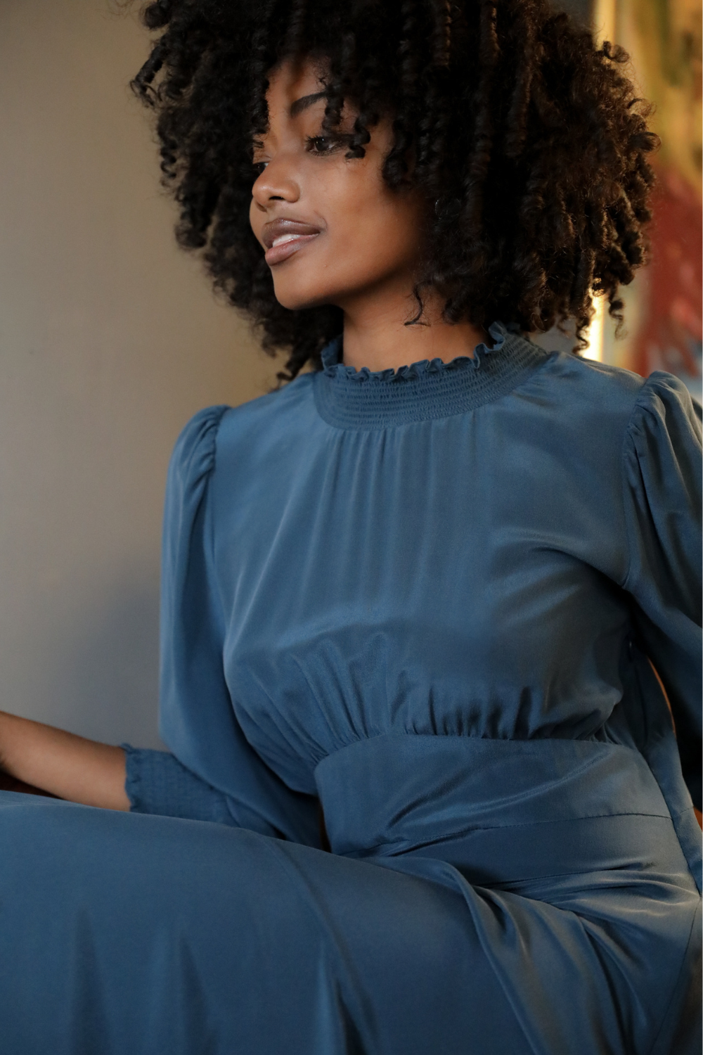 Hemera Dress in Bay Blue