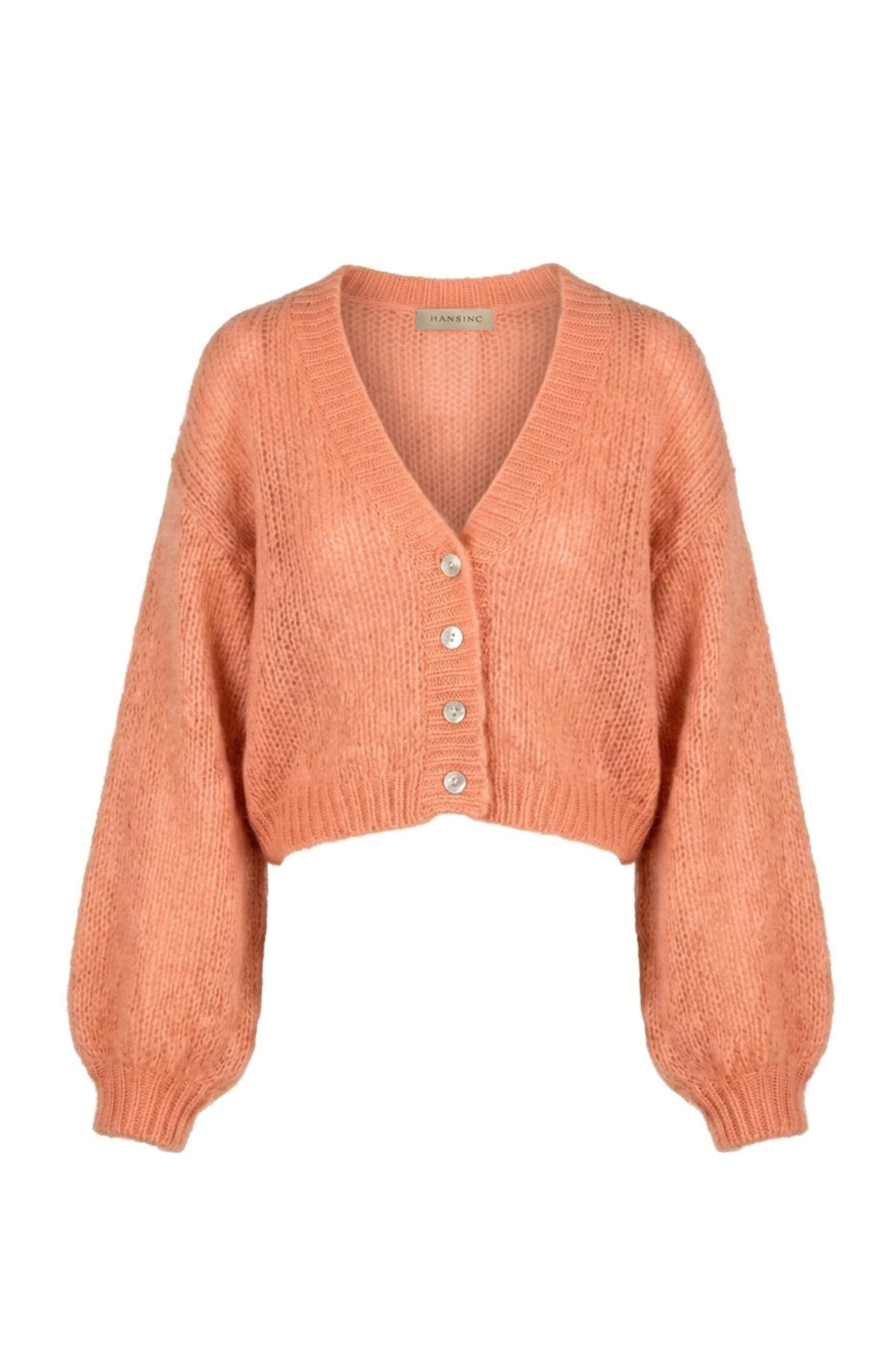 Cropped Cardigan in Apricot