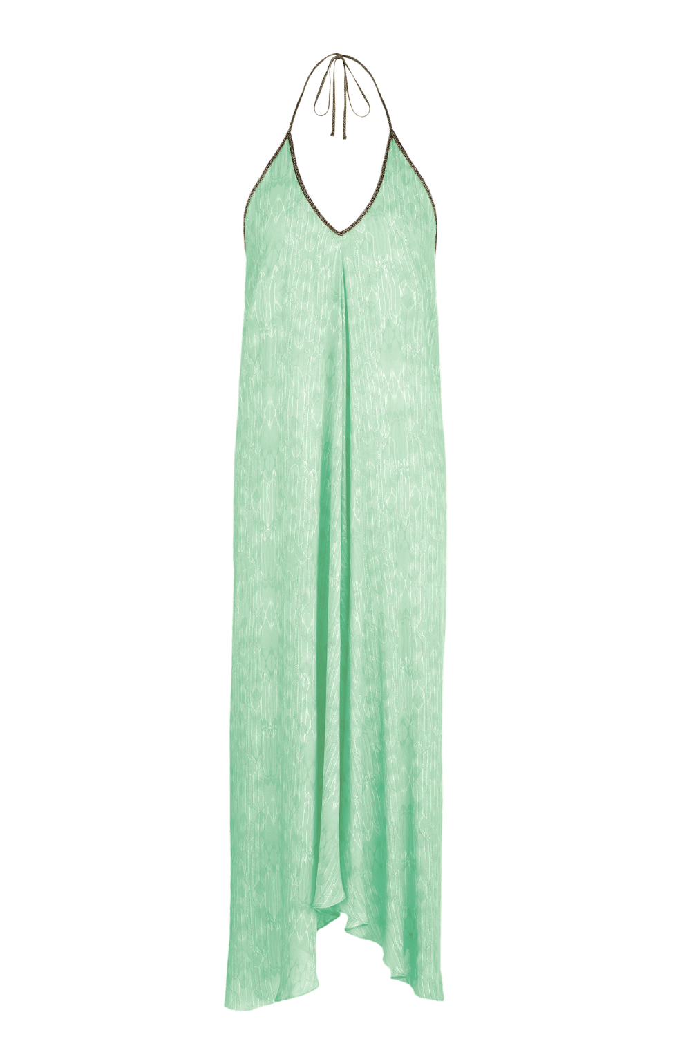 Rhodes Dress in Green Bali Feather Print