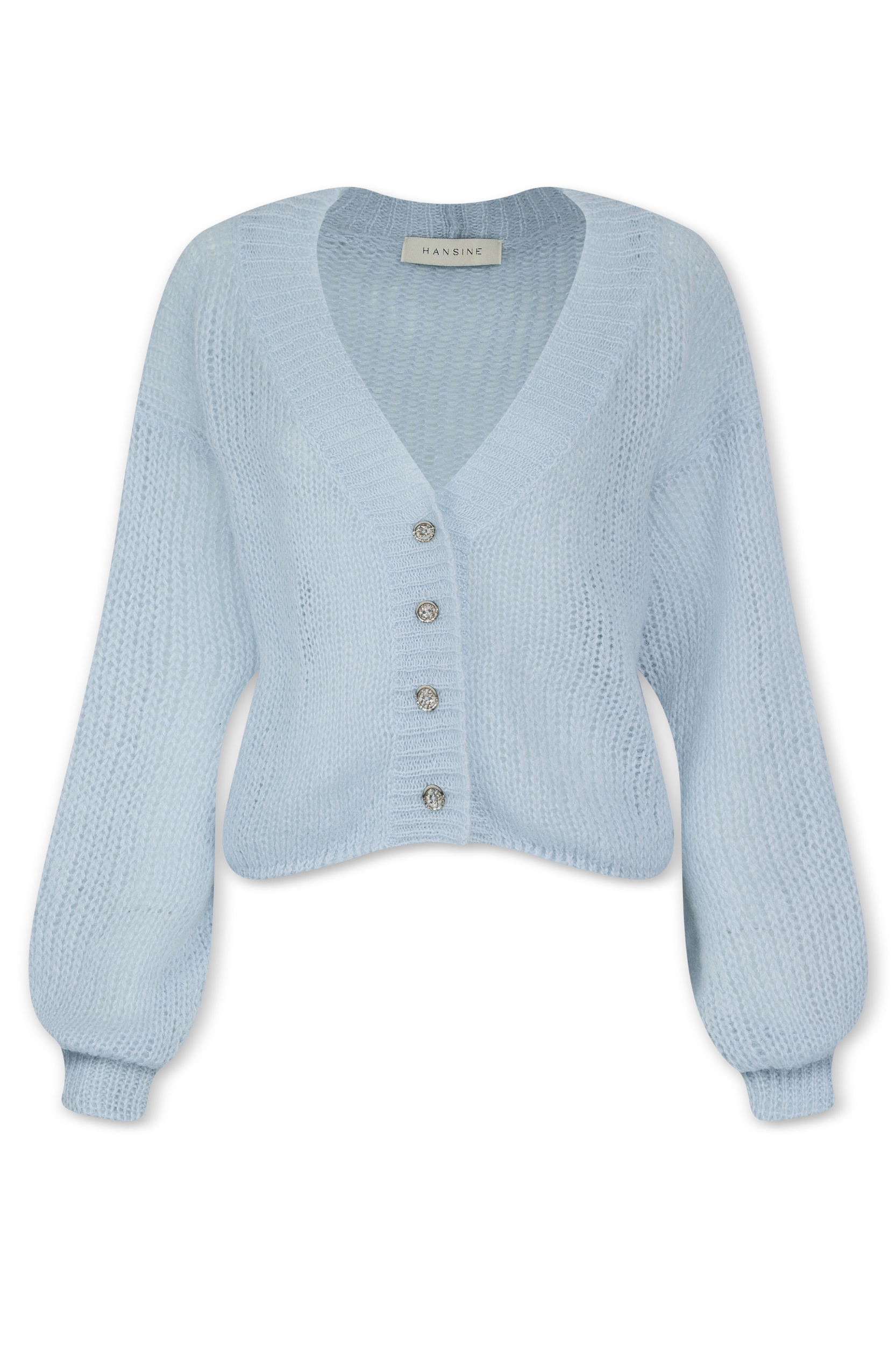 Cropped Cardigan in Pale Blue