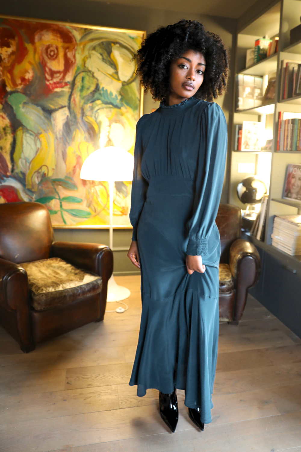 Hemera Dress in Bay Blue