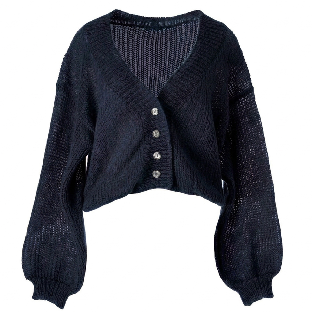 Cropped Cardigan in Midnight