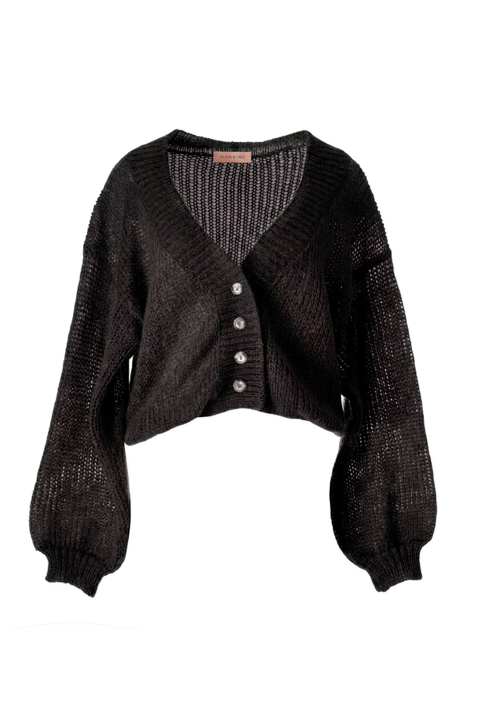Cropped Cardigan in Black