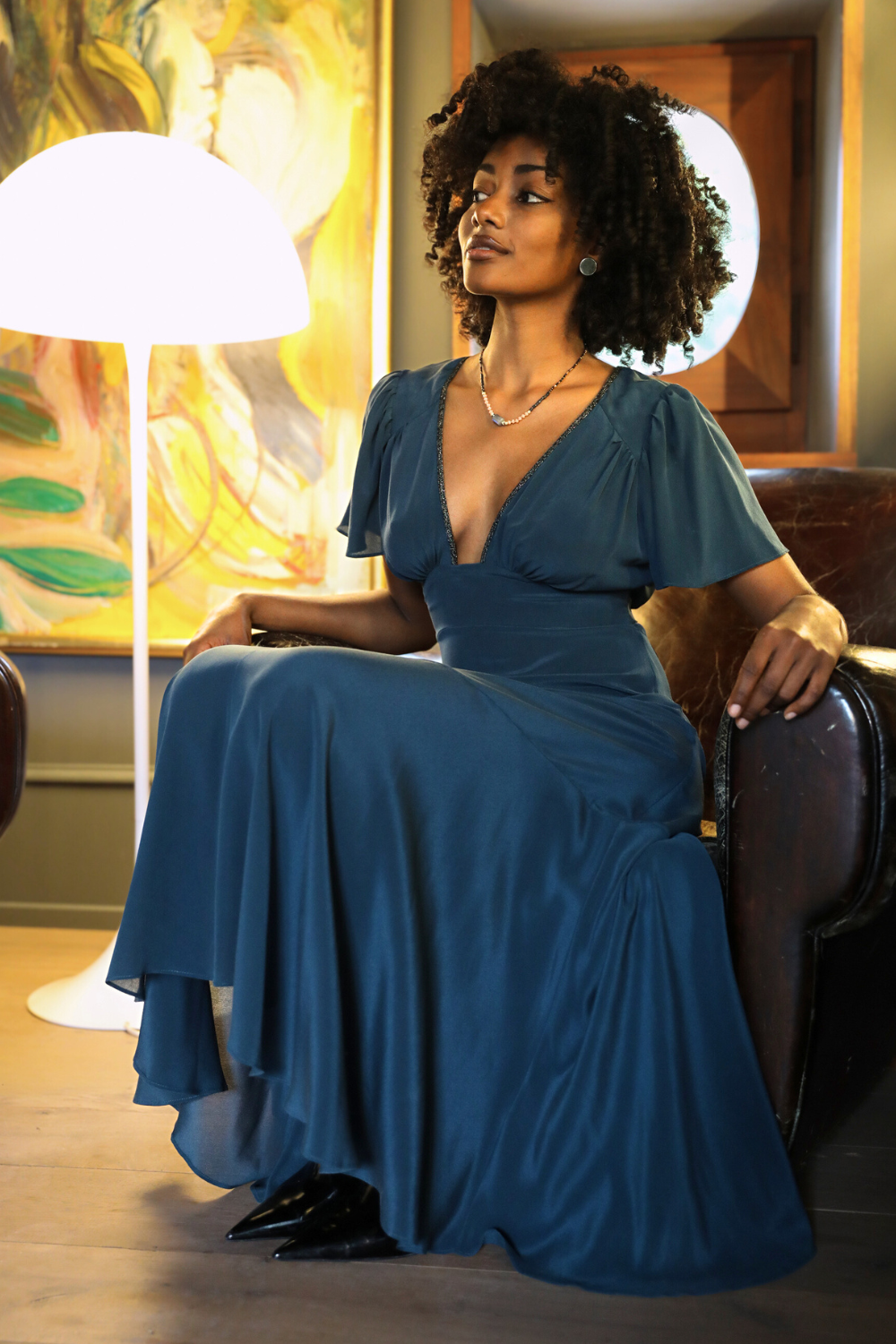 Iris Dress in Bay Blue