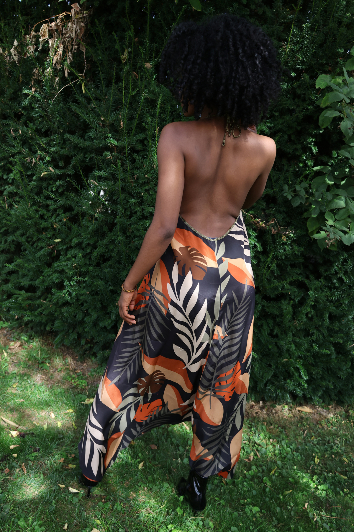 Rhodes Dress in Cacao Tropica Print
