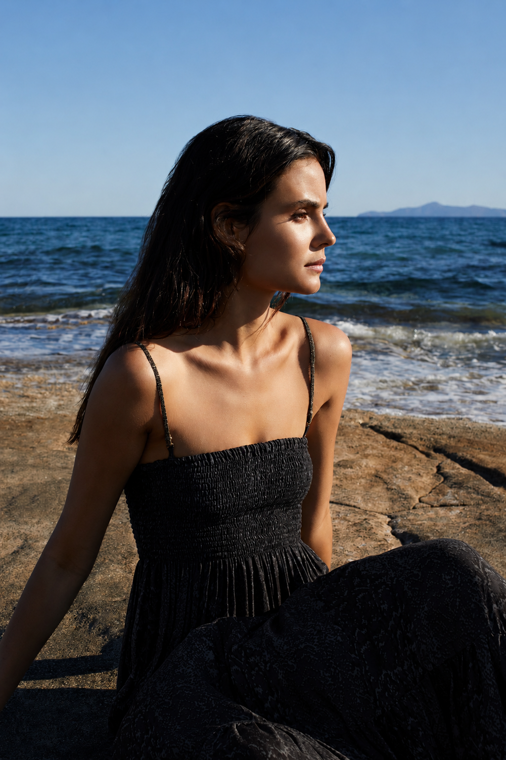Gaia in Snake Print in Slate Grey