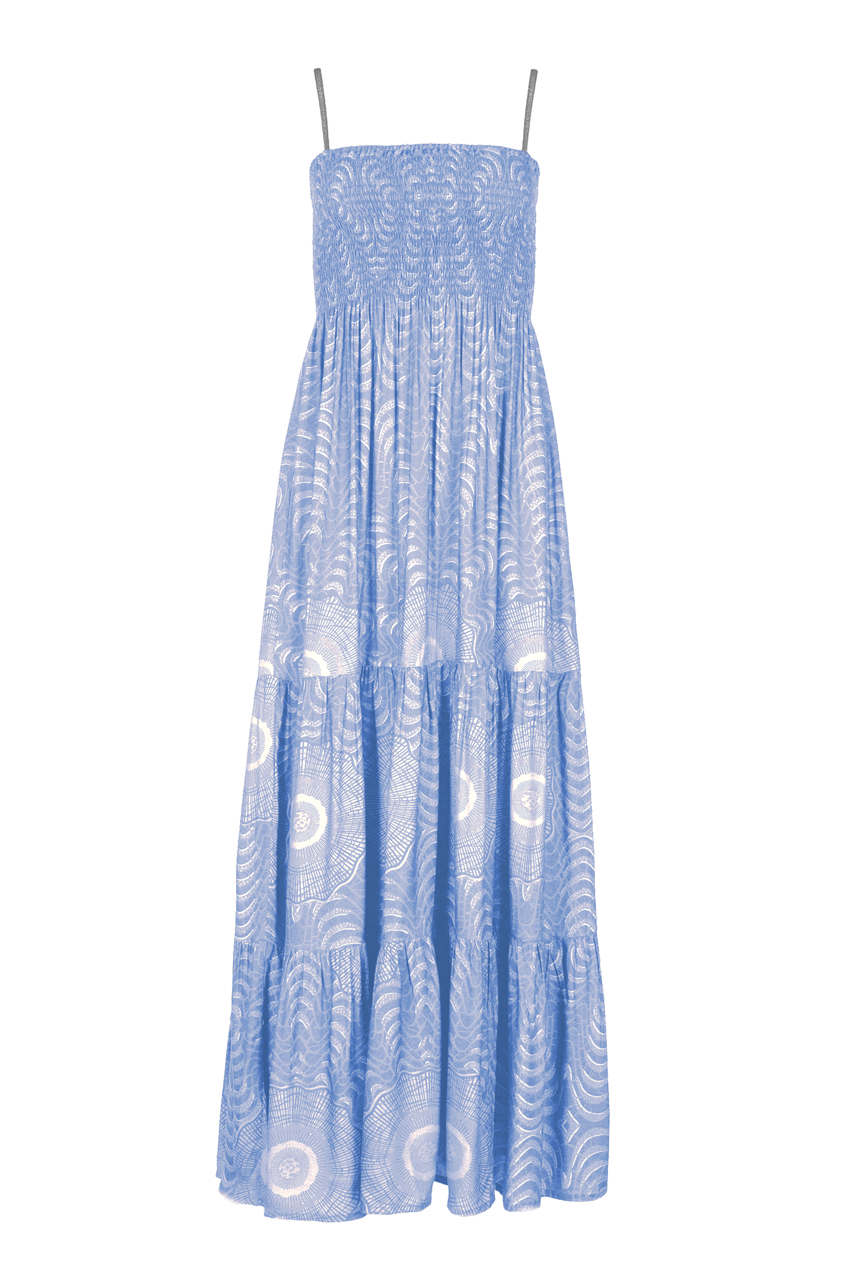 Gaia in African Peacock Print in Dusty Sweetpea