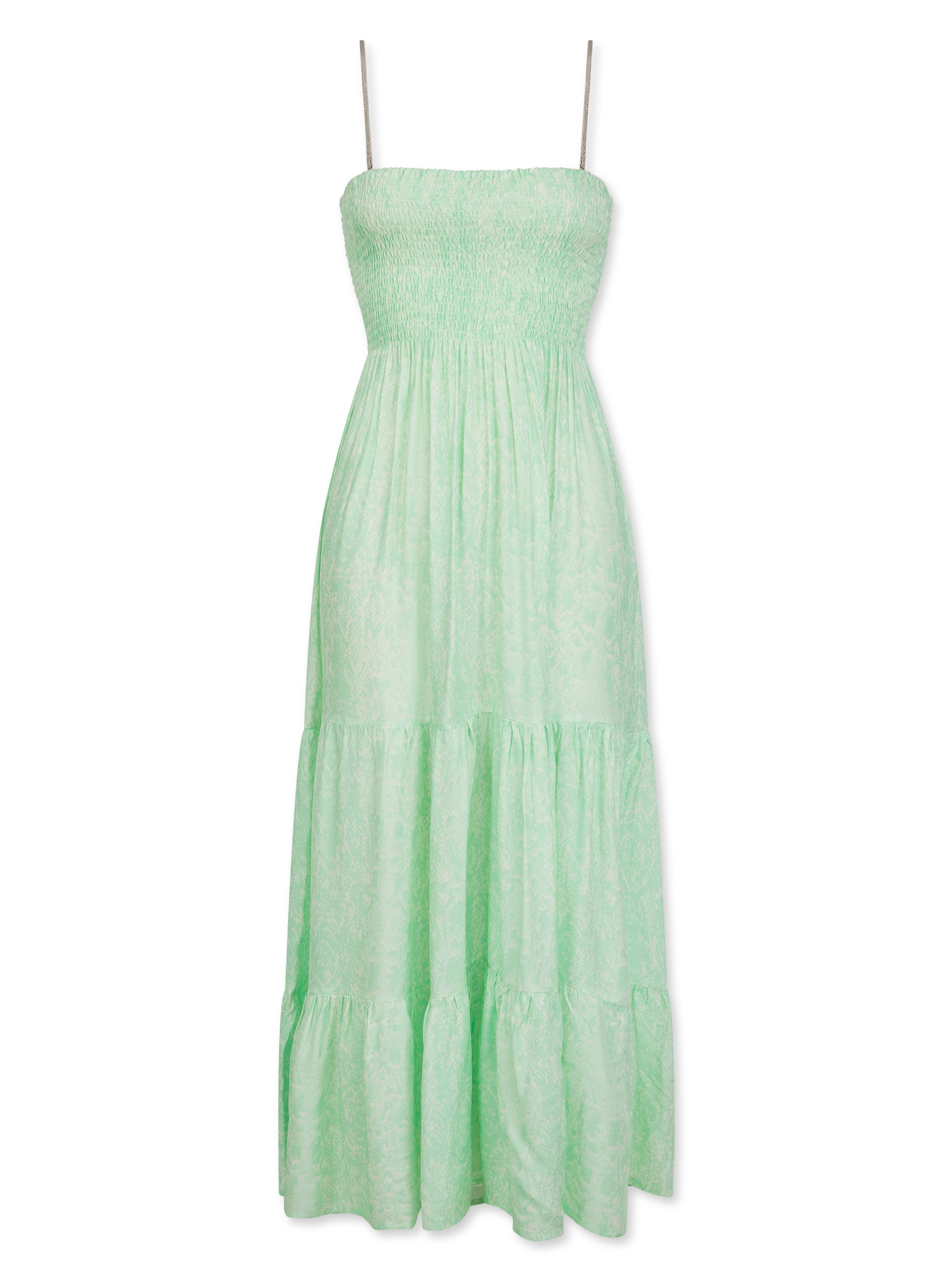 Gaia Dress in Green Serpentine Print