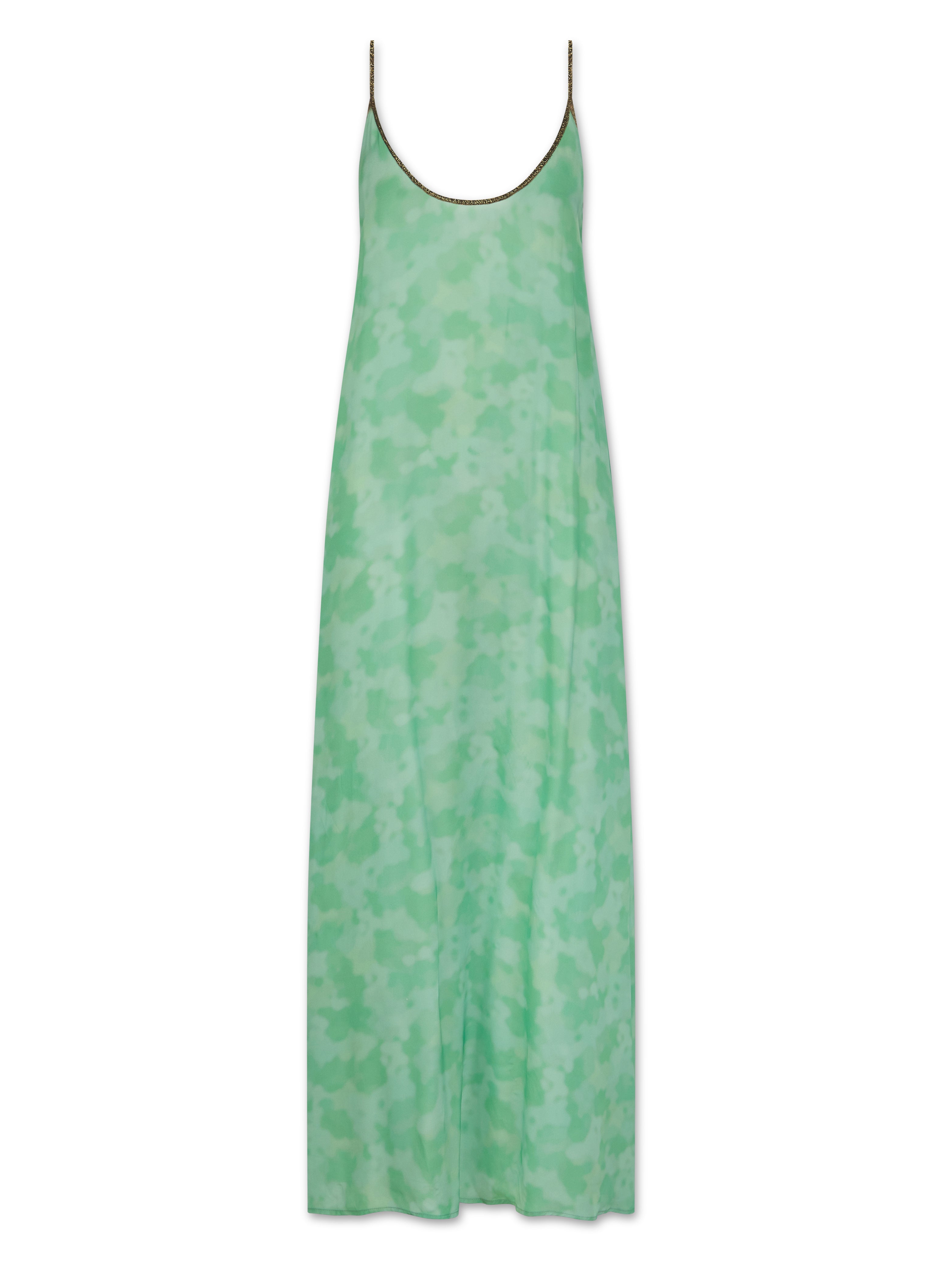 Hestia Dress in Green Watercolour Print