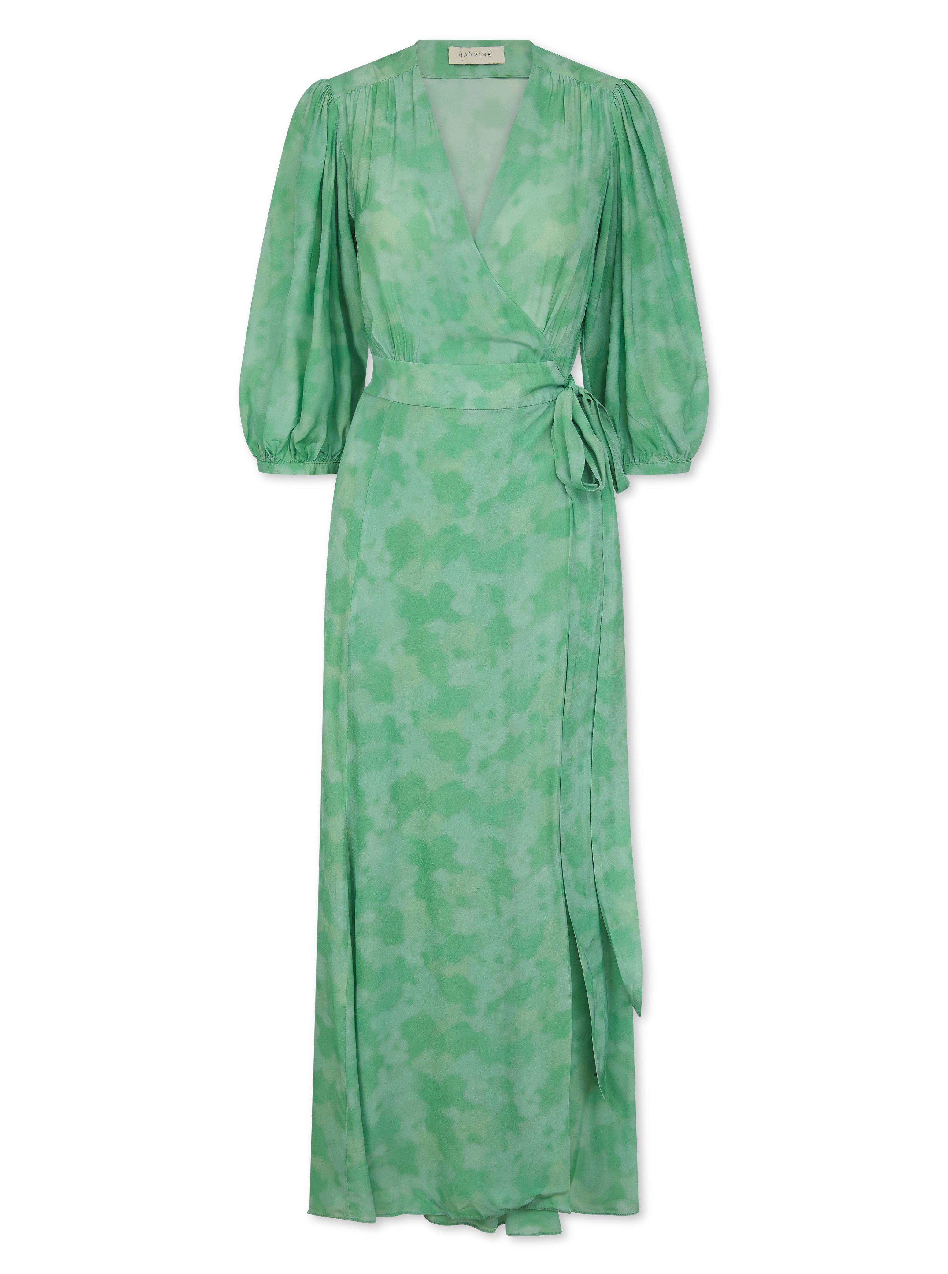 Pheobe Dress in Green Watercolour Print